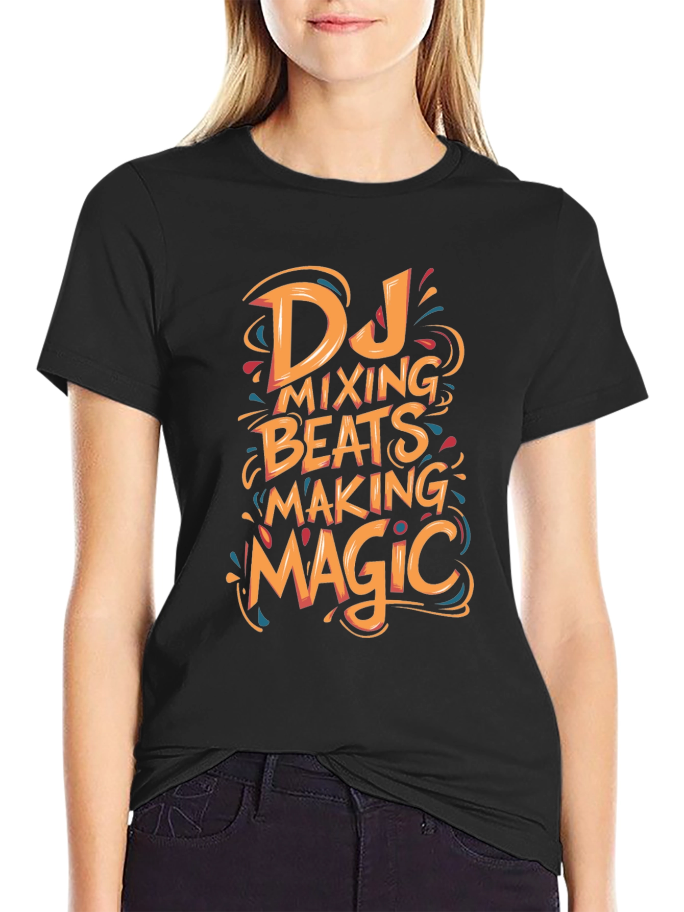 DJ Mixing Beats Making Magic Graphic T-Shirt