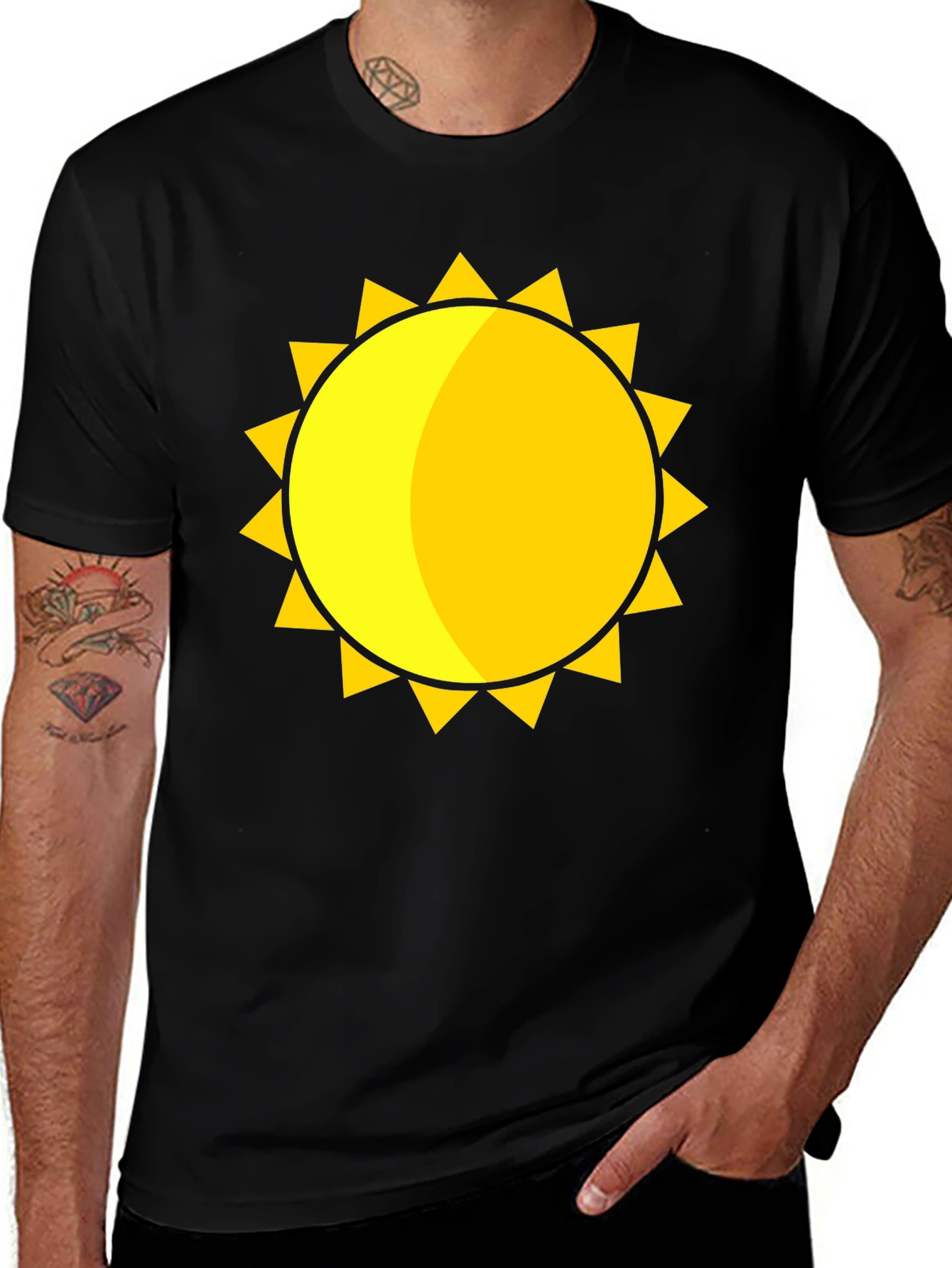 Sunny Graphic Black T-Shirt