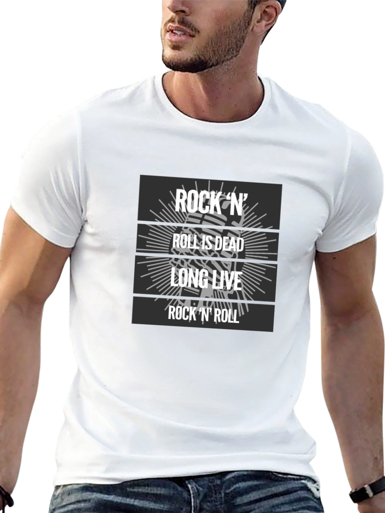 Rock N Roll Graphic T-Shirt - Long Live Rock!