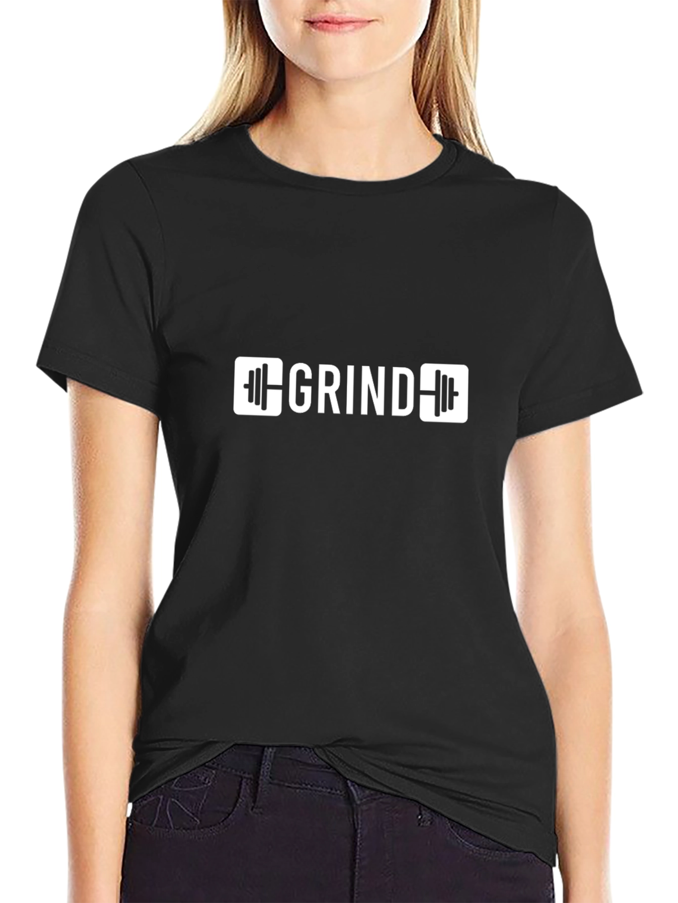 Grind Gym Fitness Black T-Shirt Workout Motivation