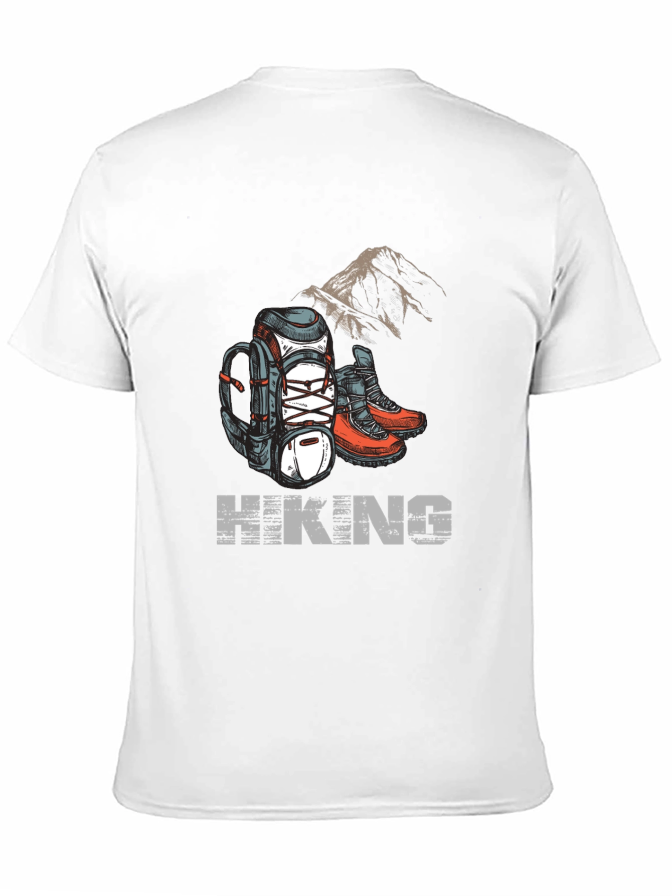 Hiking Adventure Graphic Tee - Black Cotton Shirt
