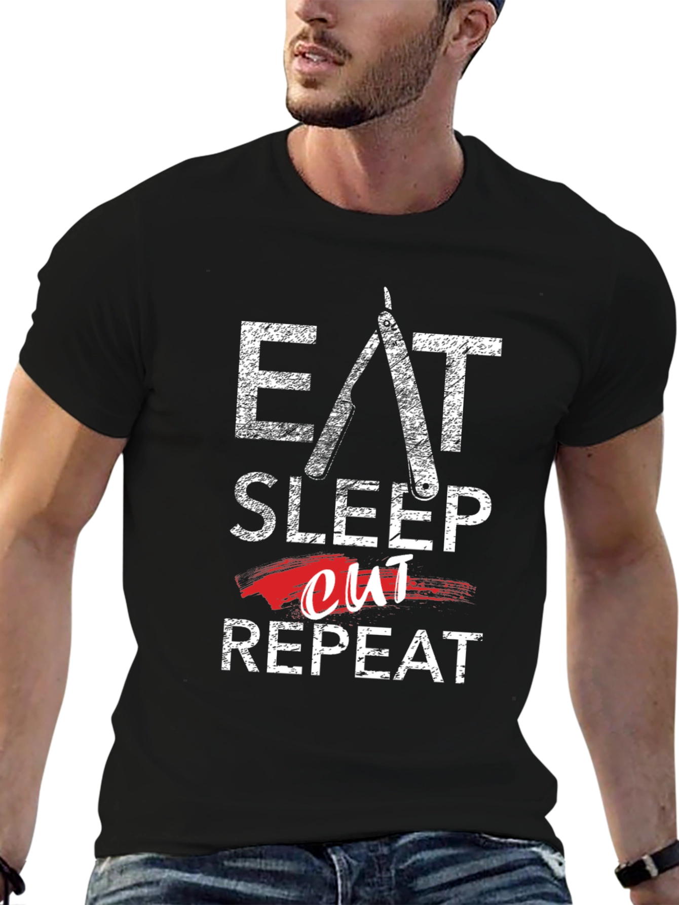 Eat Sleep Cut Repeat Barber T-Shirt