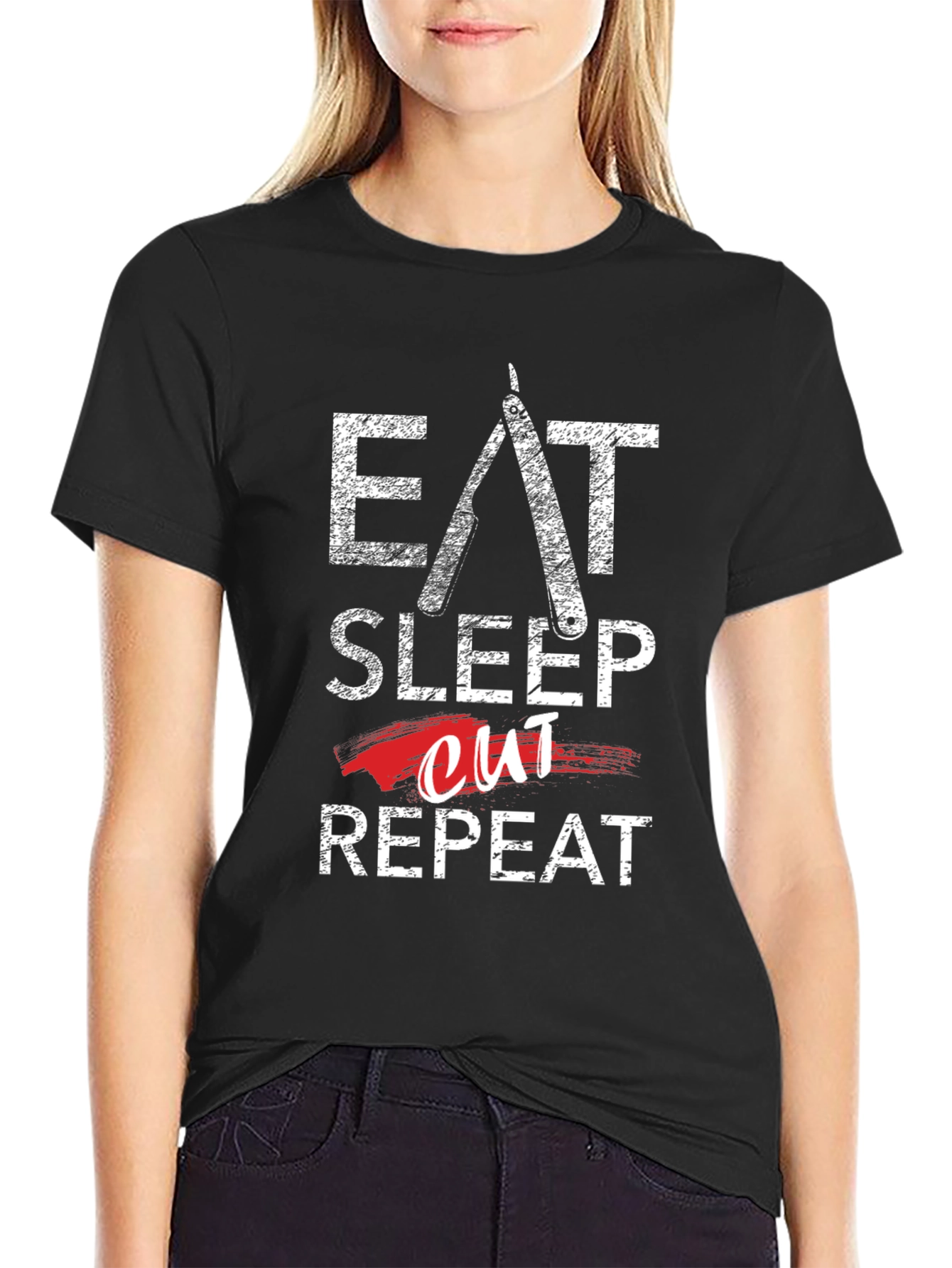 Eat Sleep Cut Repeat Barber T-Shirt