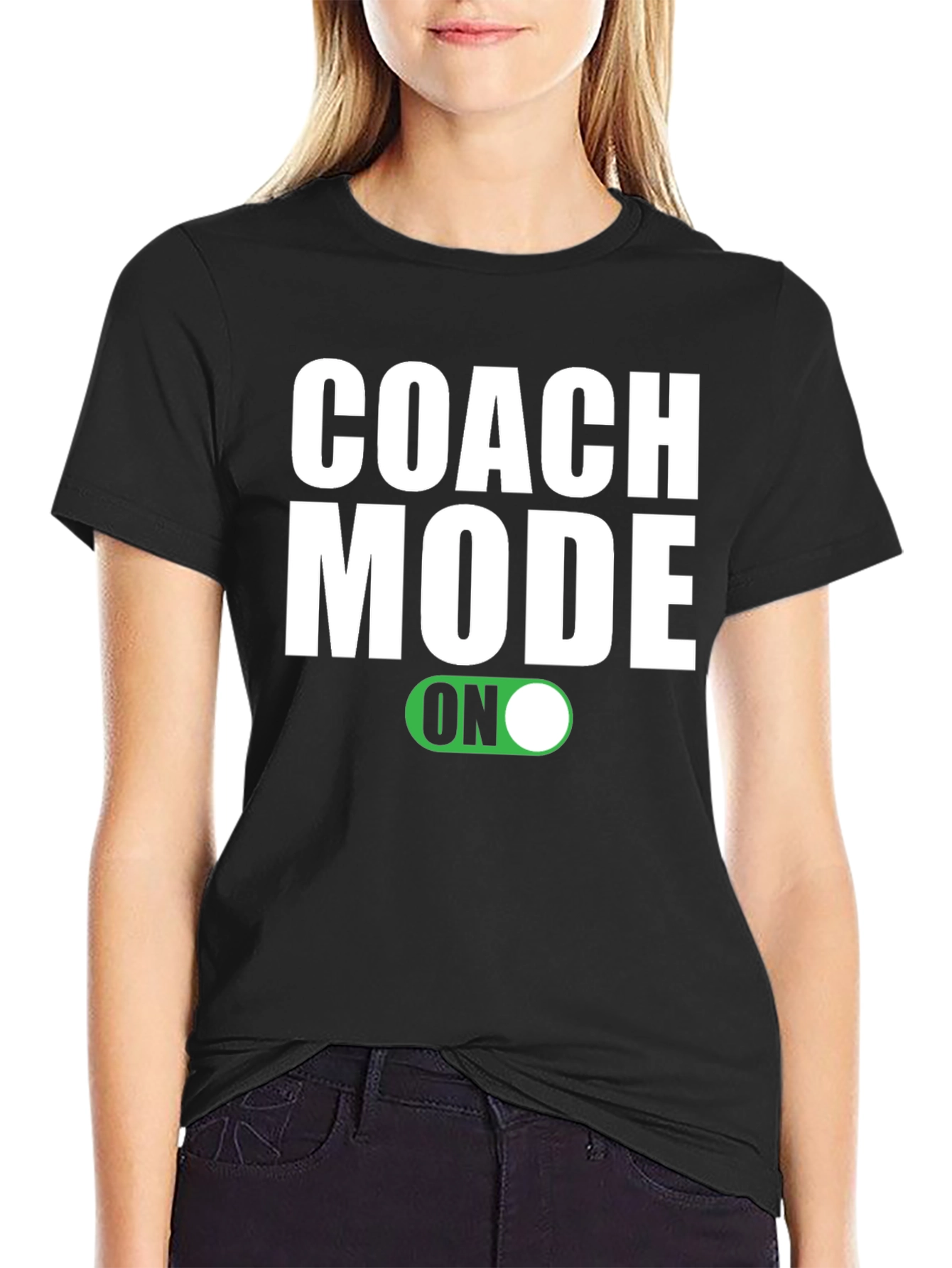 Coach Mode On T-Shirt - Black Graphic Tee
