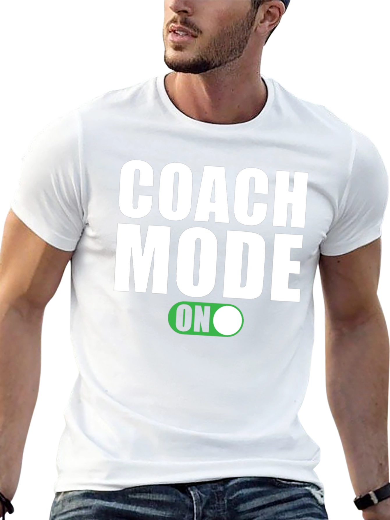 Coach Mode On T-Shirt - Black Graphic Tee