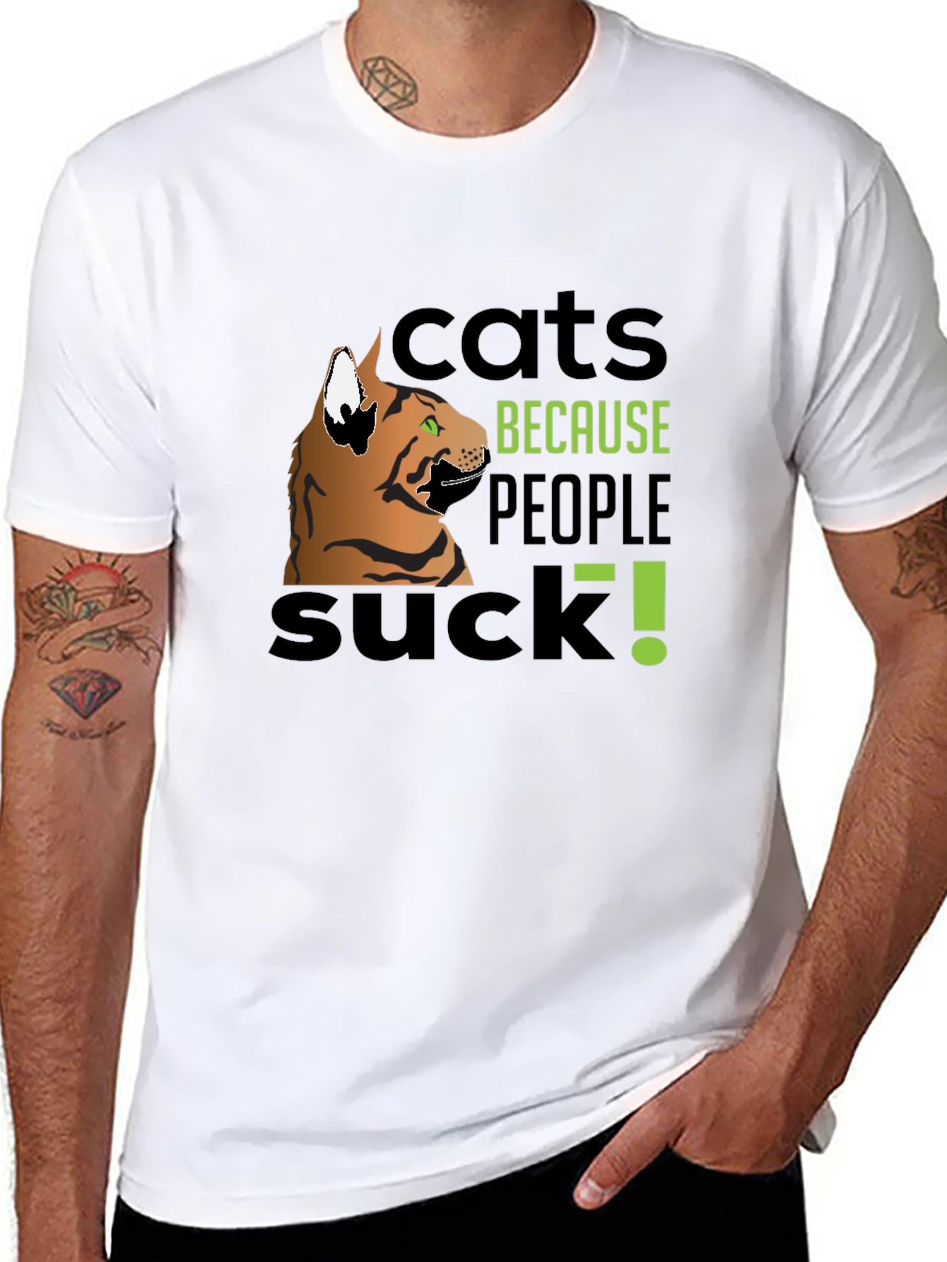 Cats Because People Suck! Graphic Tee