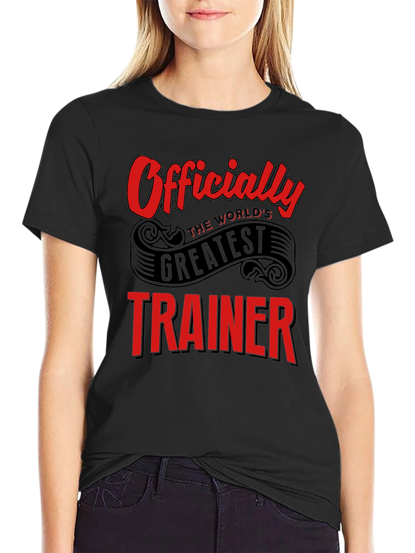Worlds Greatest Trainer Black T-Shirt