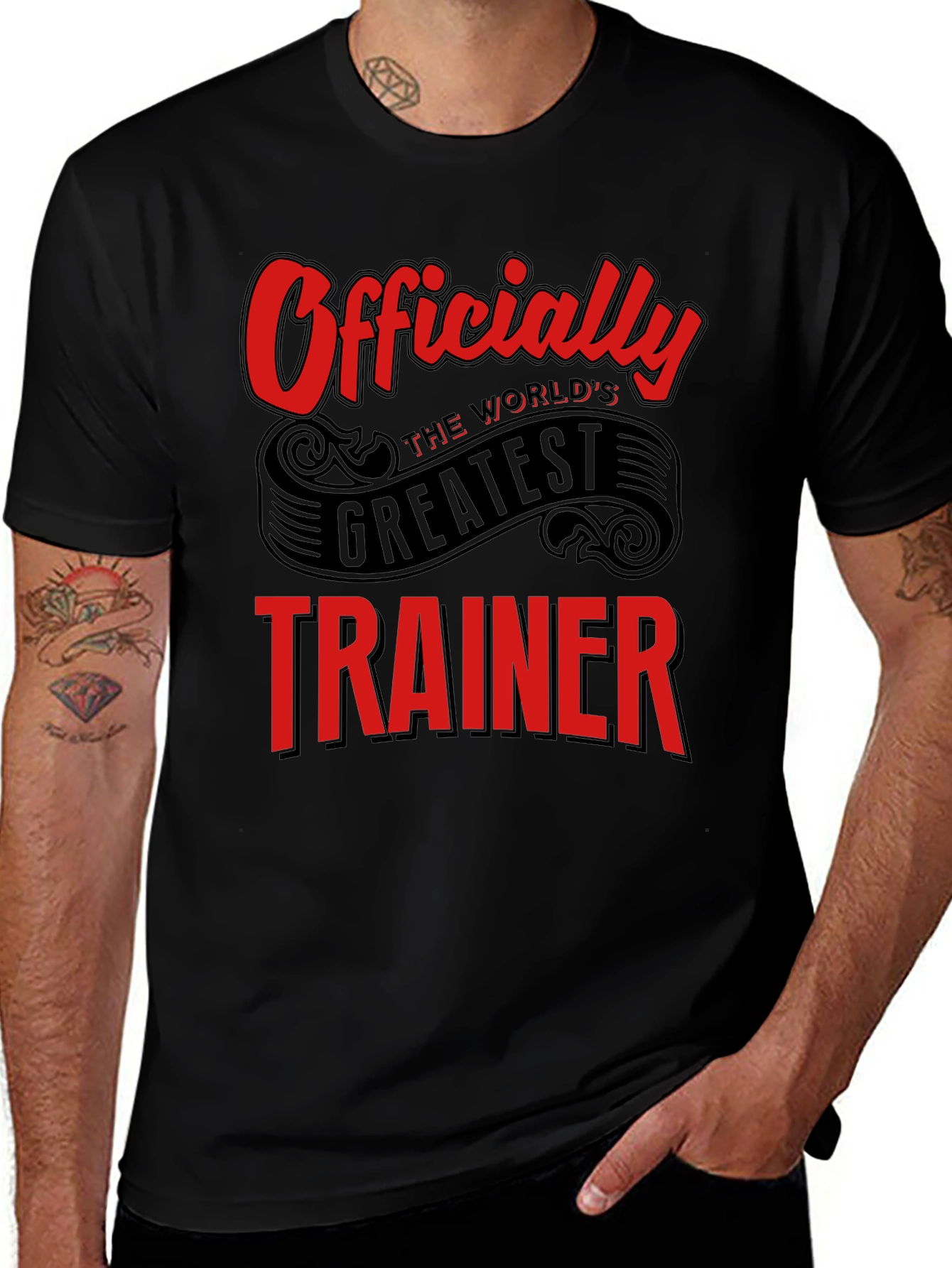 Worlds Greatest Trainer Black T-Shirt