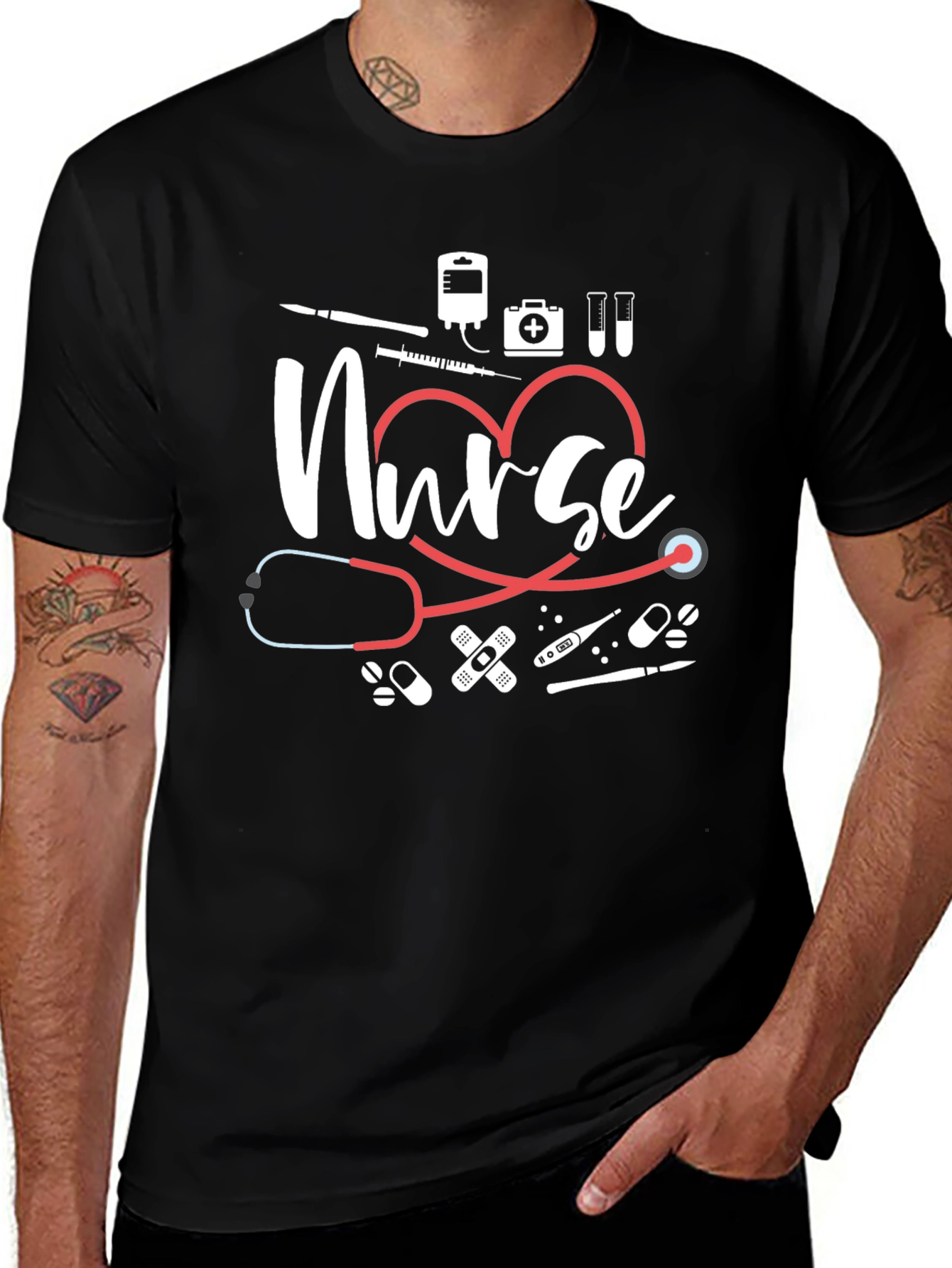 Nurse Heartbeat T-Shirt - Medical Professional Tee
