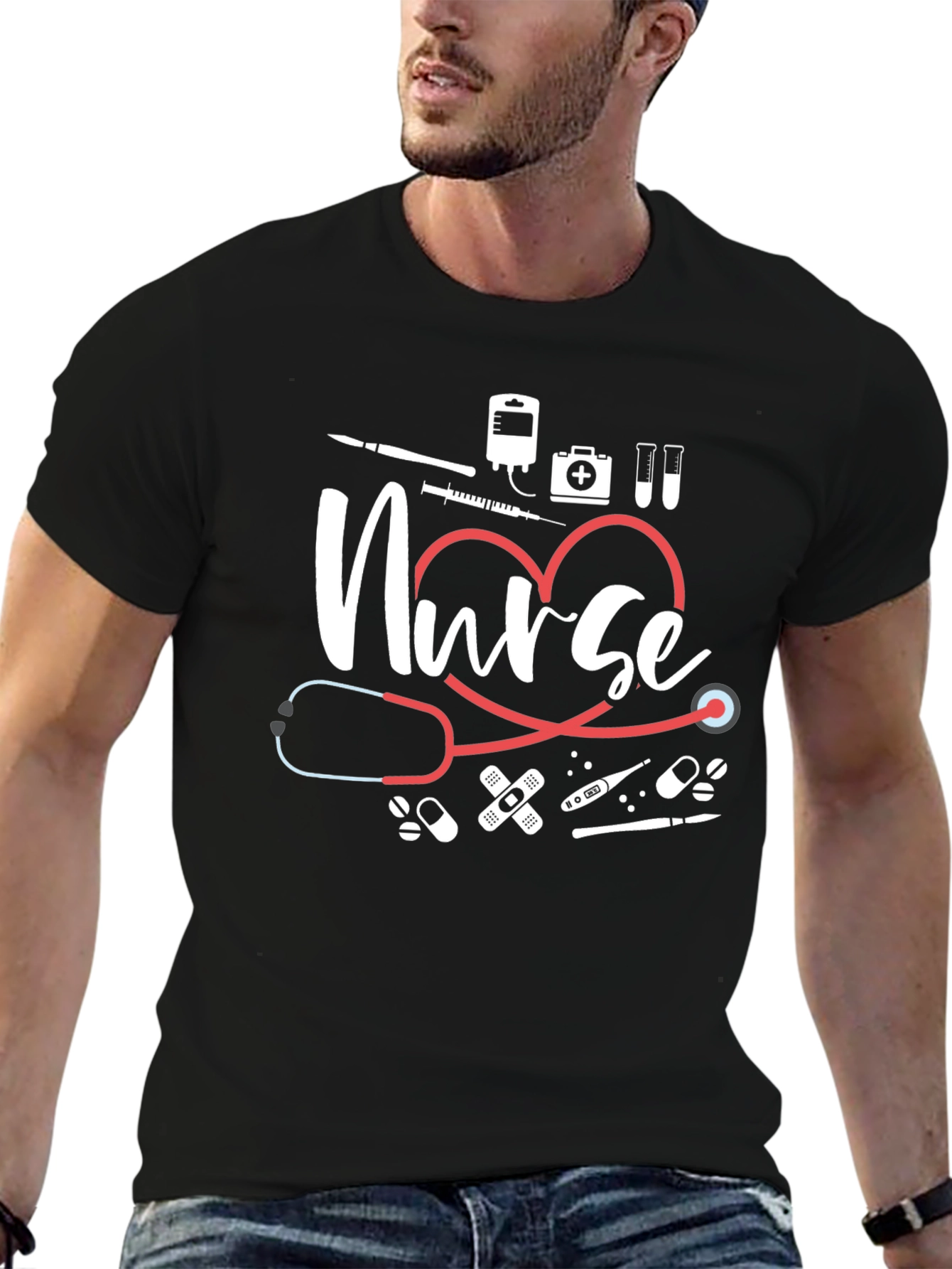 Nurse Heartbeat T-Shirt - Medical Professional Tee