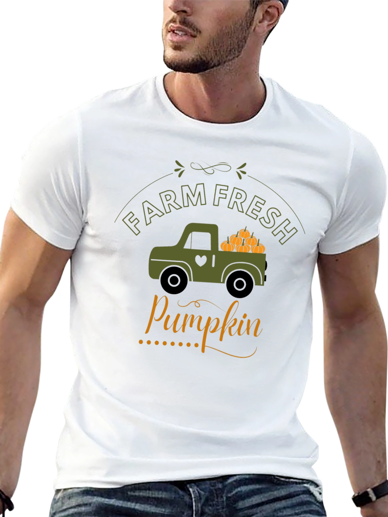 Farm Fresh Pumpkin Truck T-Shirt - Fall Harvest Tee
