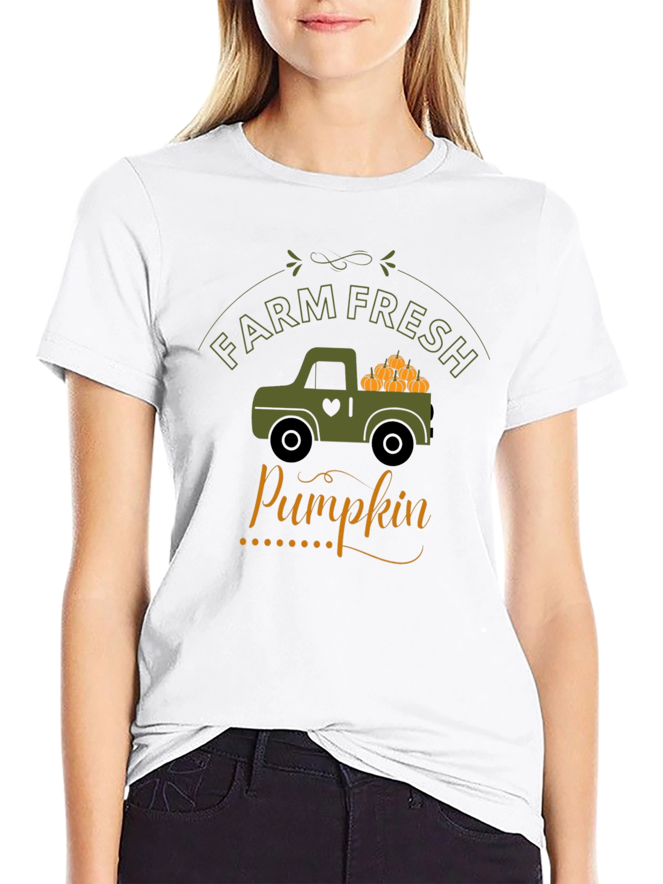 Farm Fresh Pumpkin Truck T-Shirt - Fall Harvest Tee