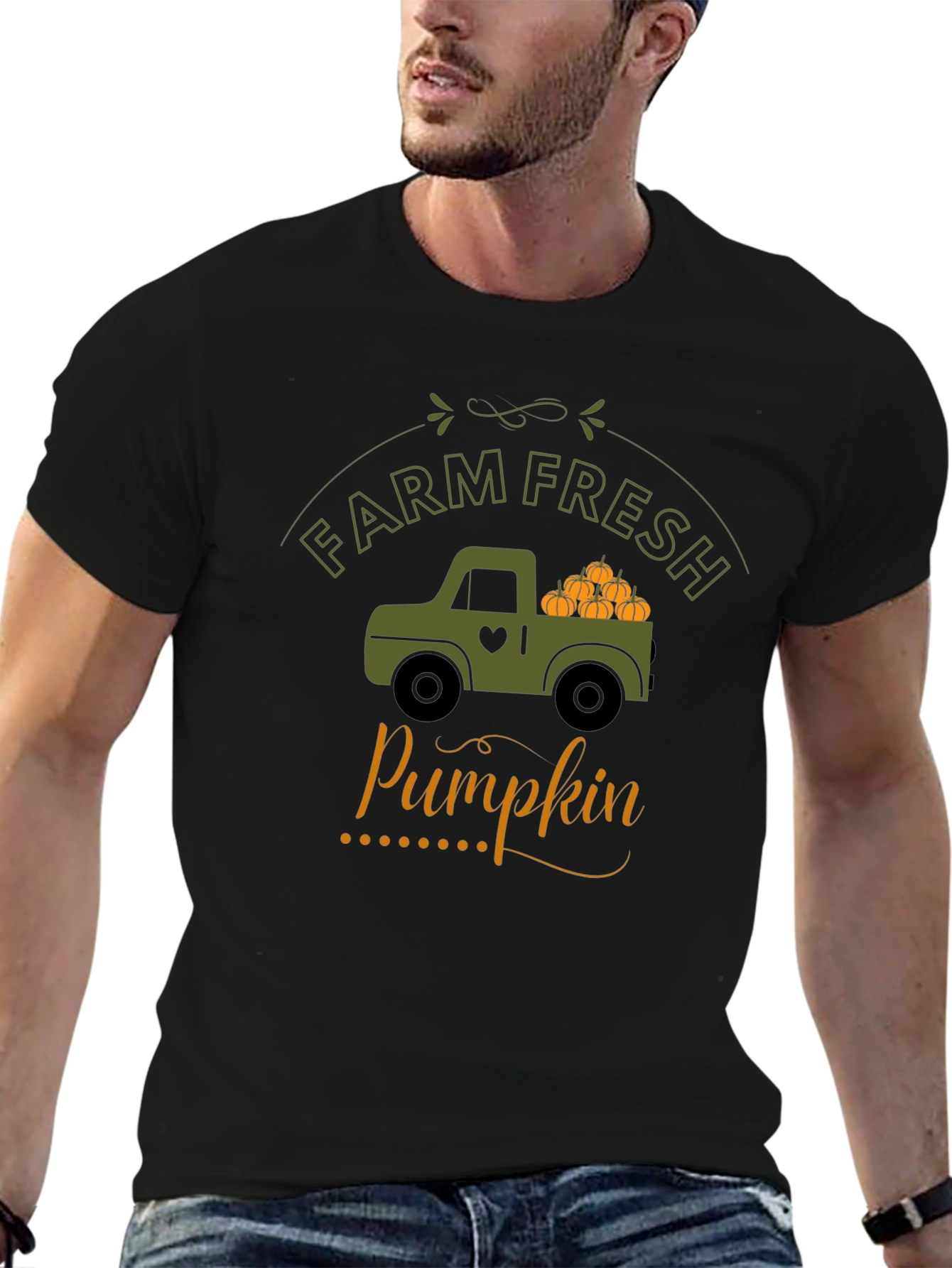 Farm Fresh Pumpkin Truck T-Shirt - Fall Harvest Tee