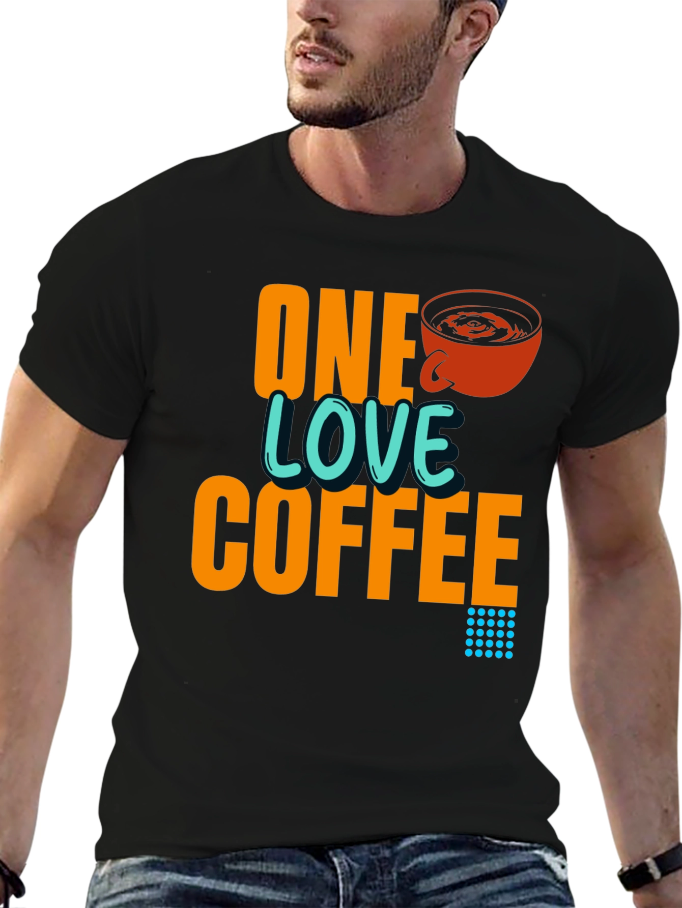 One Love Coffee Graphic Print T-Shirt
