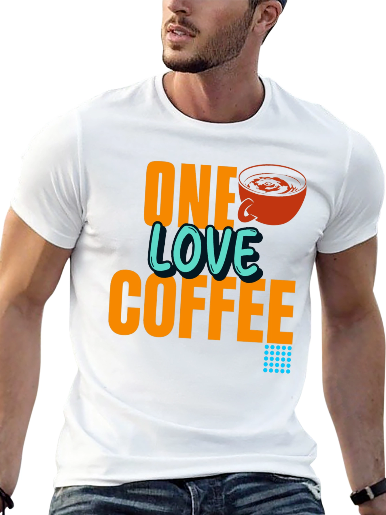 One Love Coffee Graphic Print T-Shirt