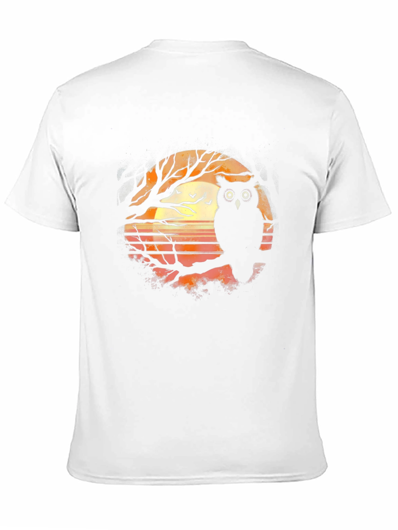 Owl Sunset Graphic Print T-Shirt