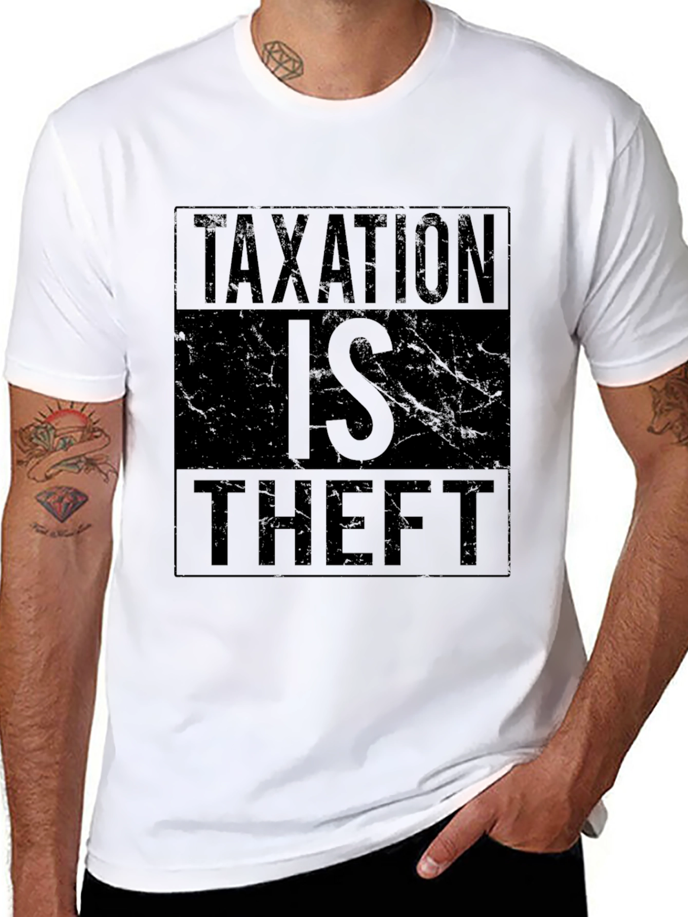 Taxation is Theft Graphic Tee - Black Cotton T-Shirt