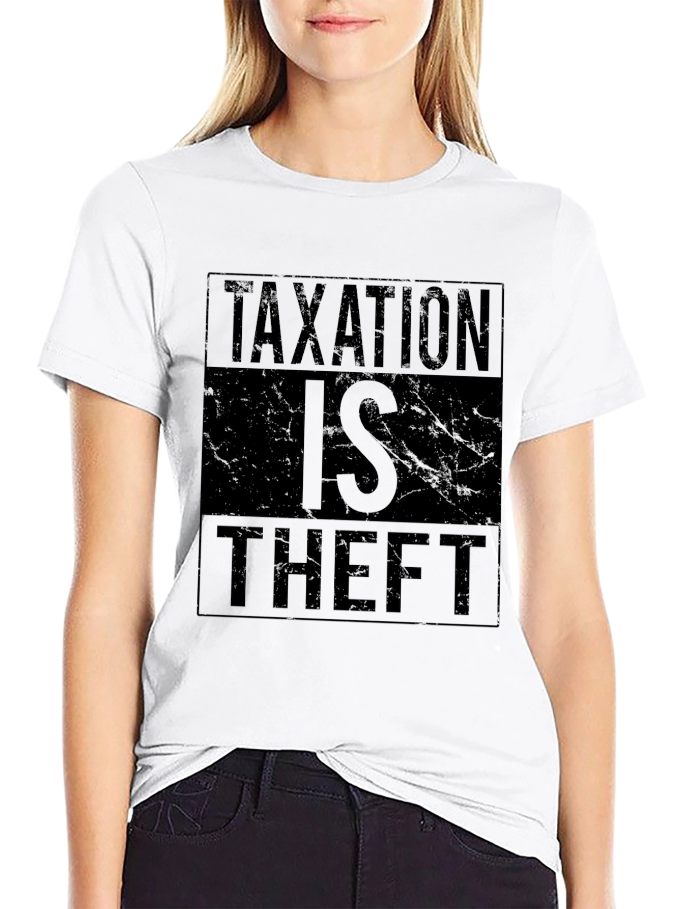 Taxation is Theft Graphic Tee - Black Cotton T-Shirt