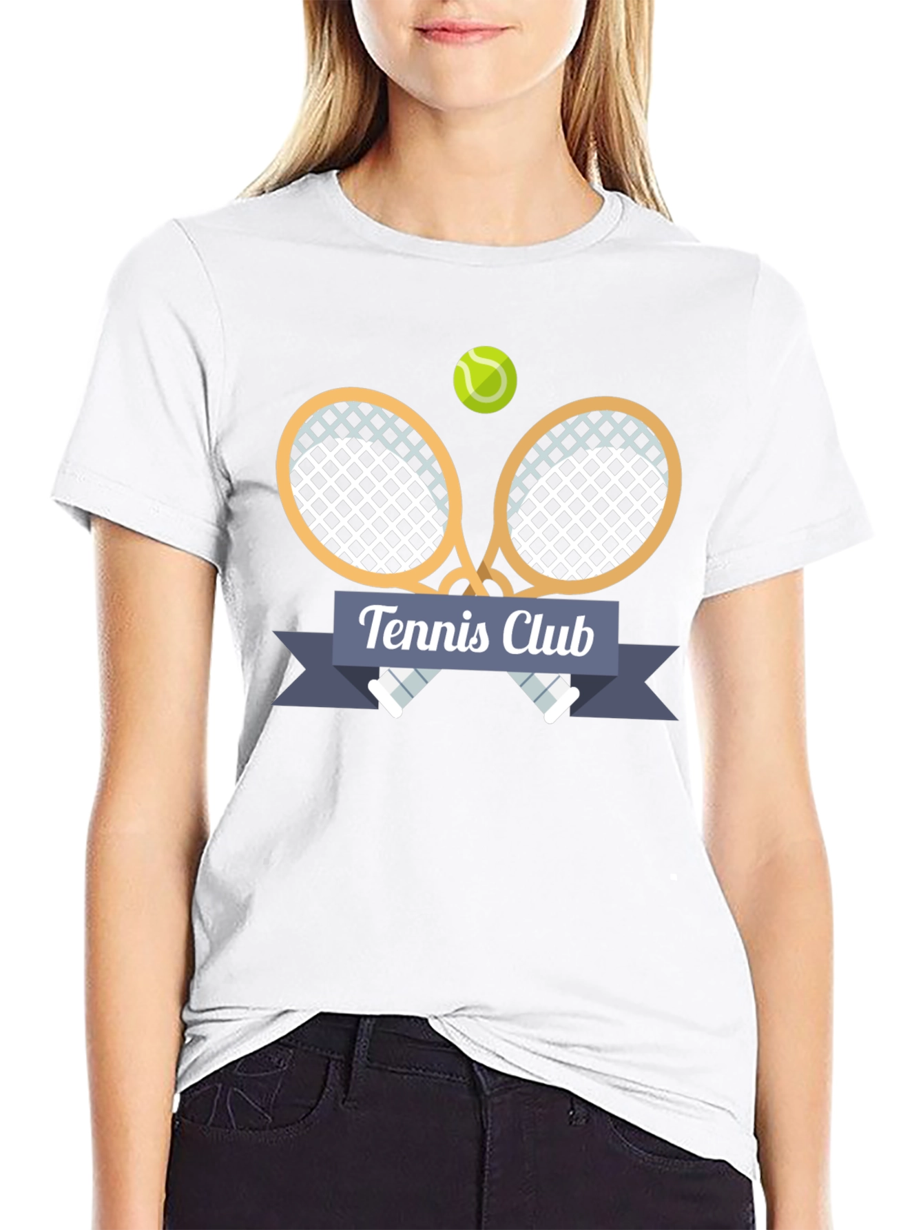 Tennis Club Graphic Tee - Sporty Casual Style
