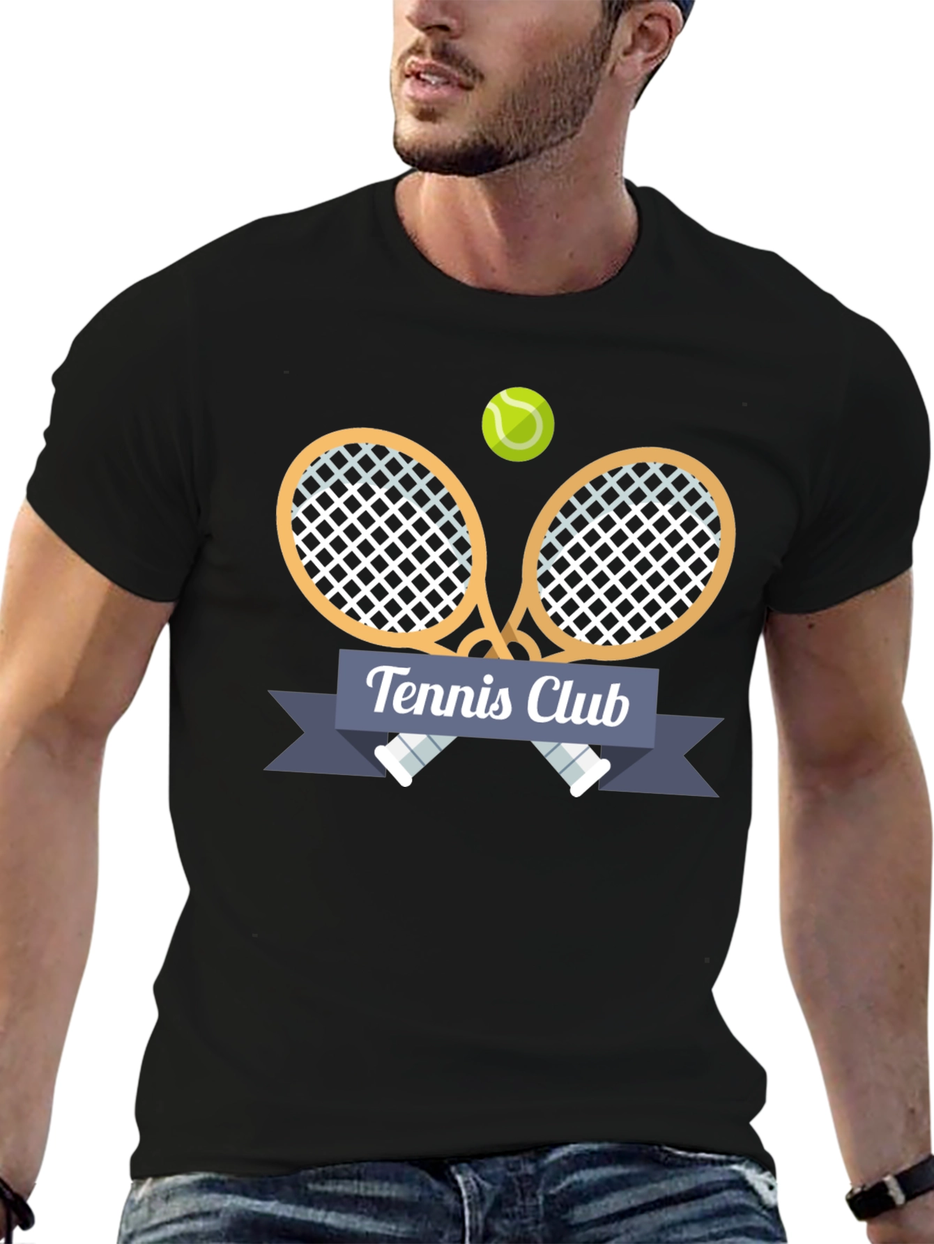 Tennis Club Graphic Tee - Sporty Casual Style
