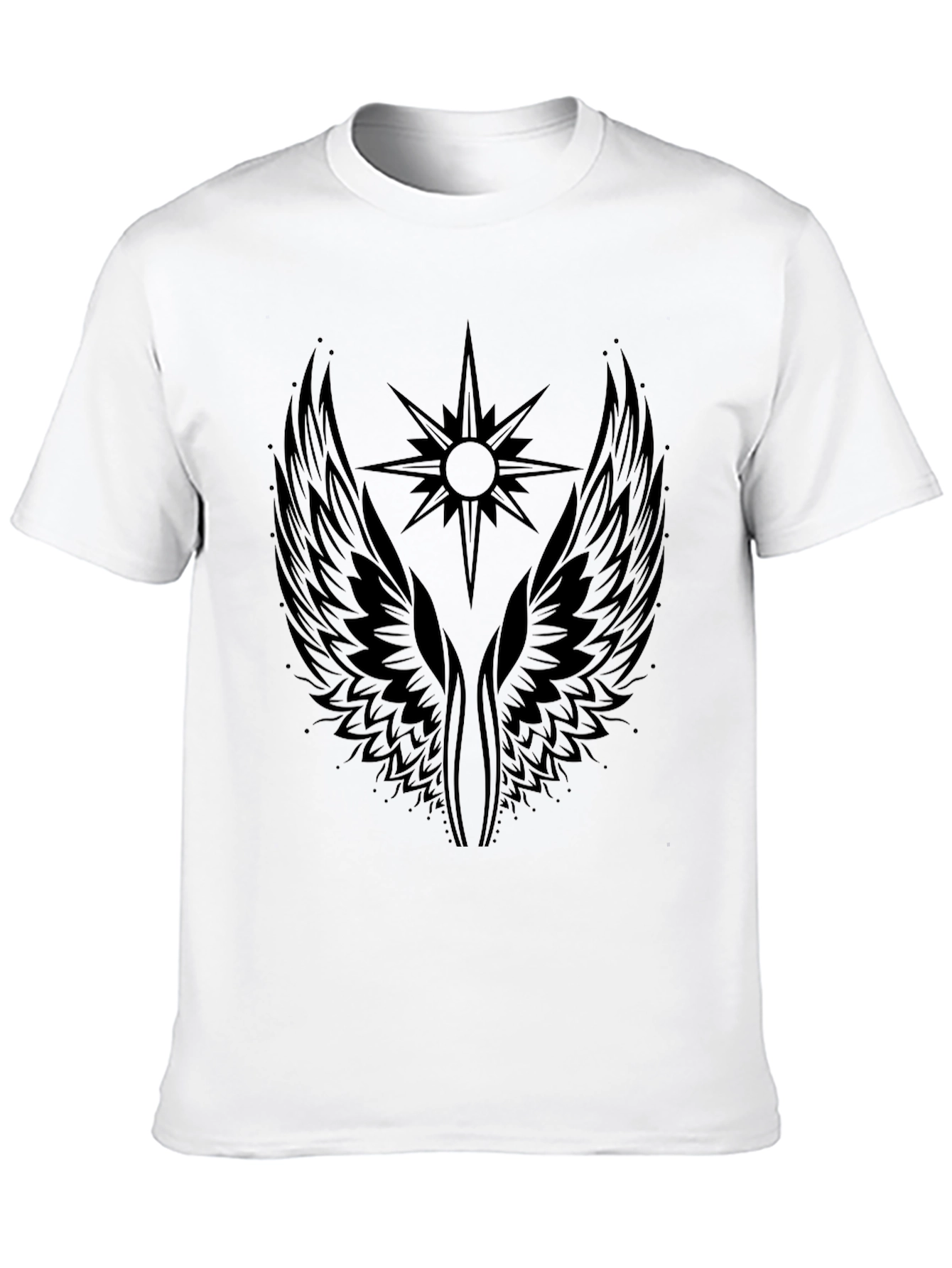 Winged Star Graphic Tee - Mens Black T-Shirt