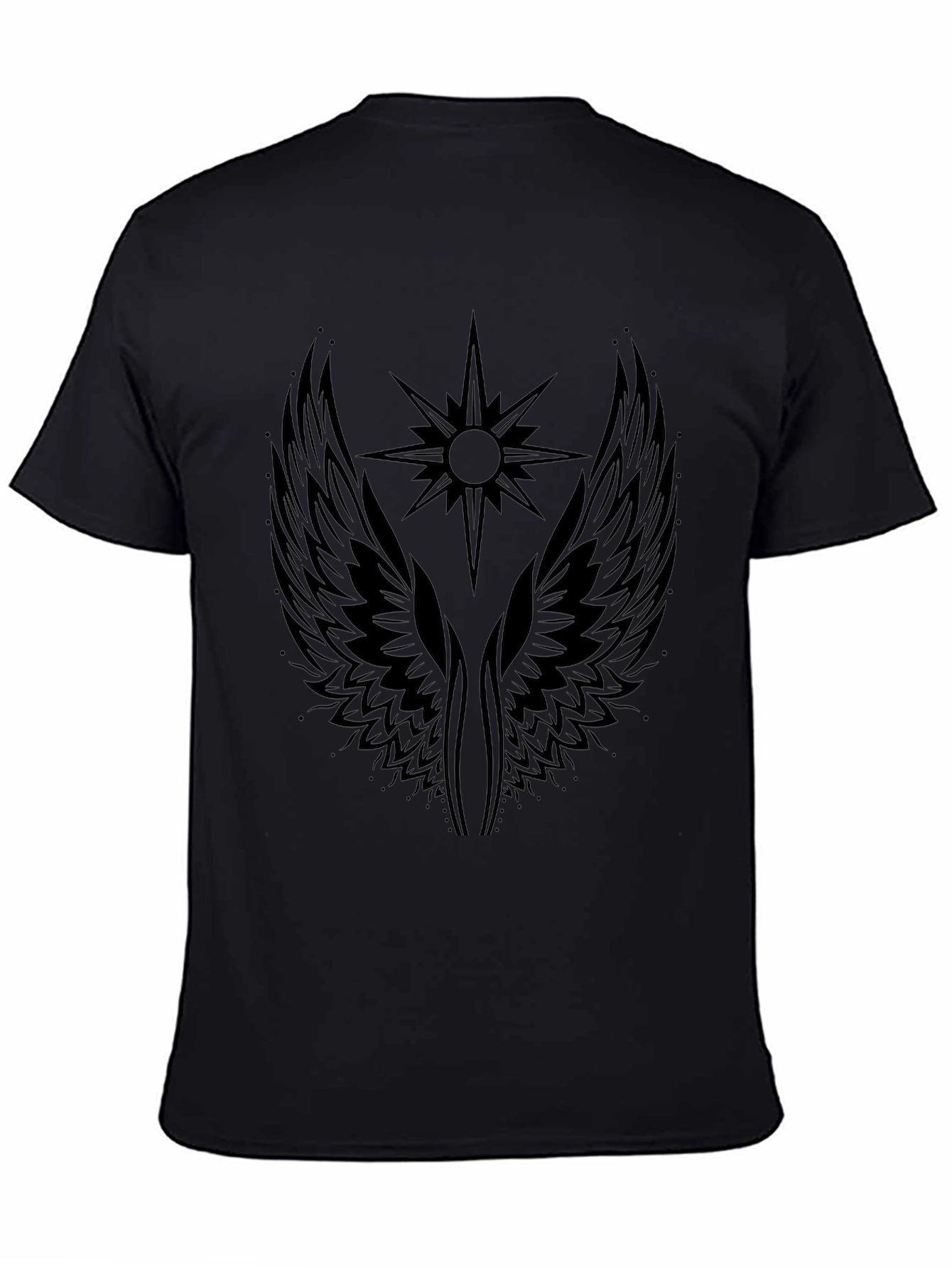 Winged Star Graphic Tee - Mens Black T-Shirt