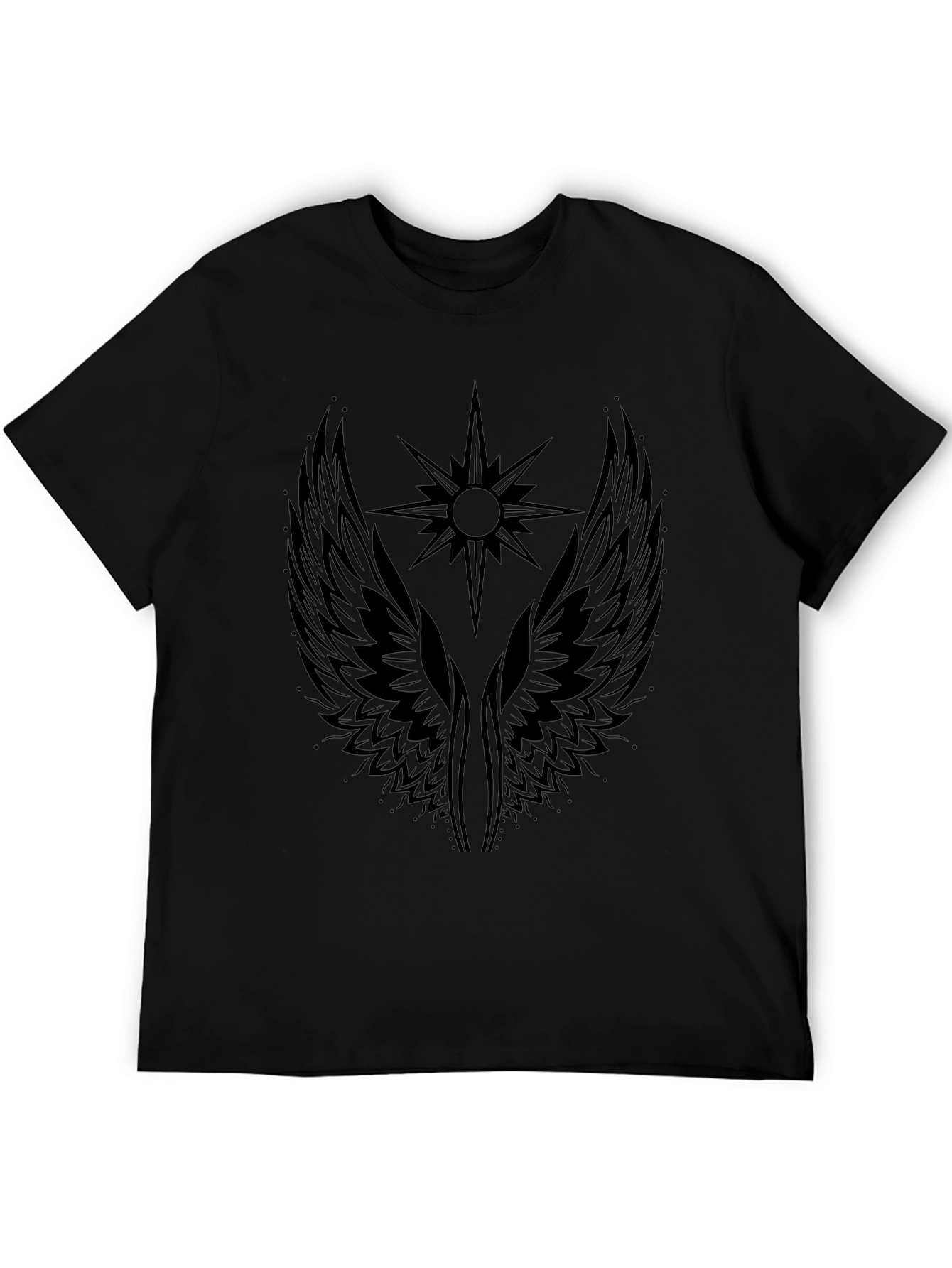 Winged Star Graphic Tee - Mens Black T-Shirt