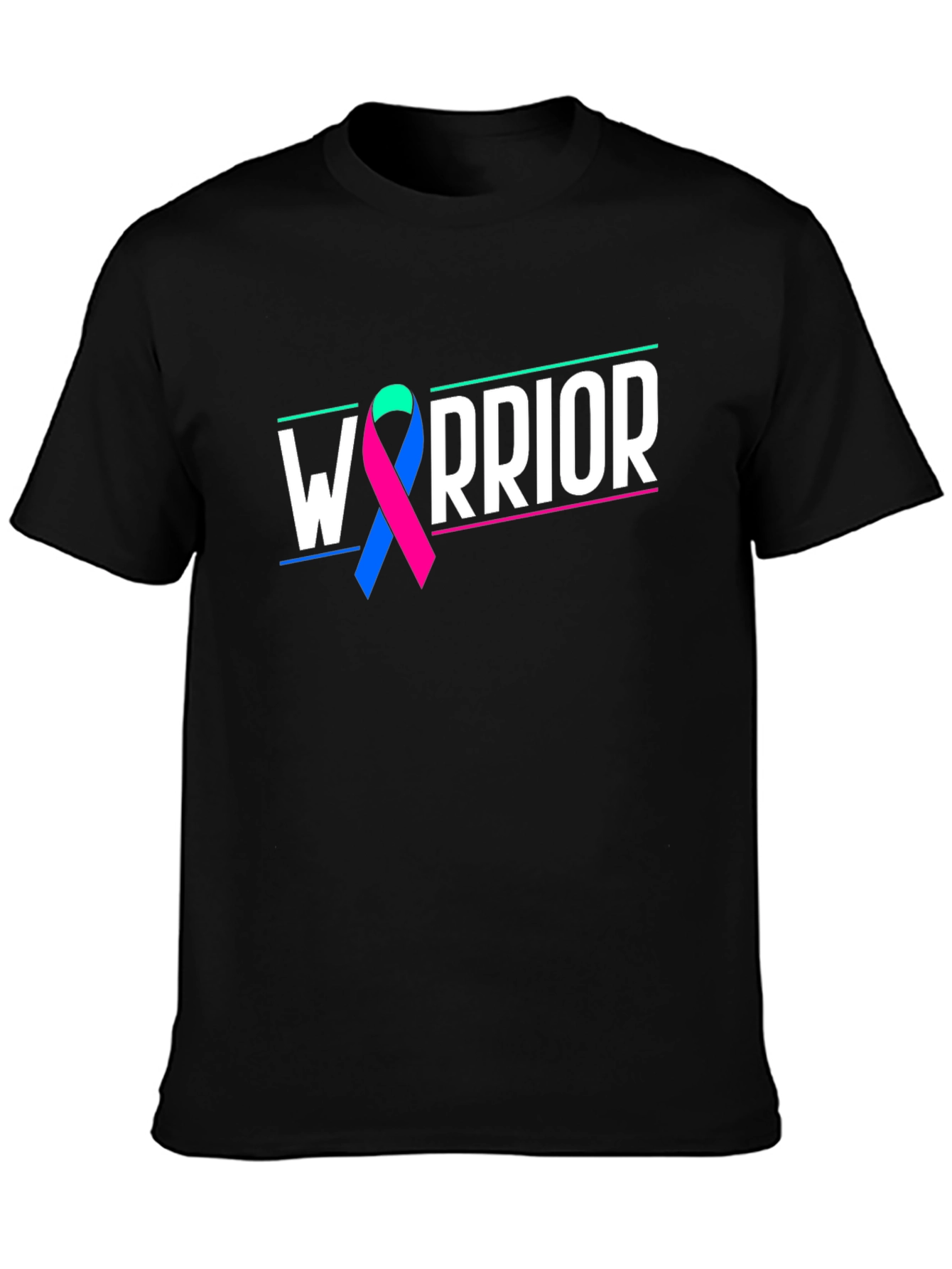 Warrior Ribbon Graphic Tee - Black Unisex