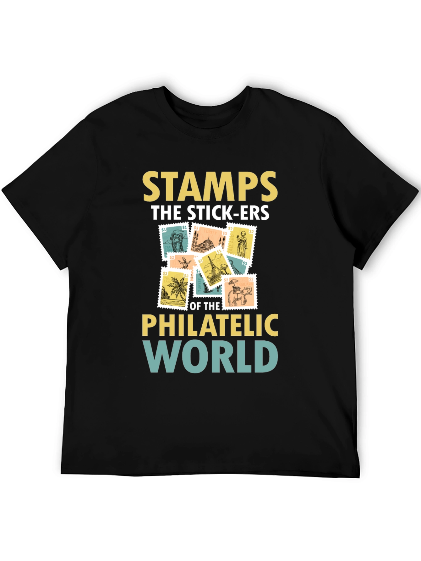 Philatelic World T-Shirt - Stamps the Stick-ers