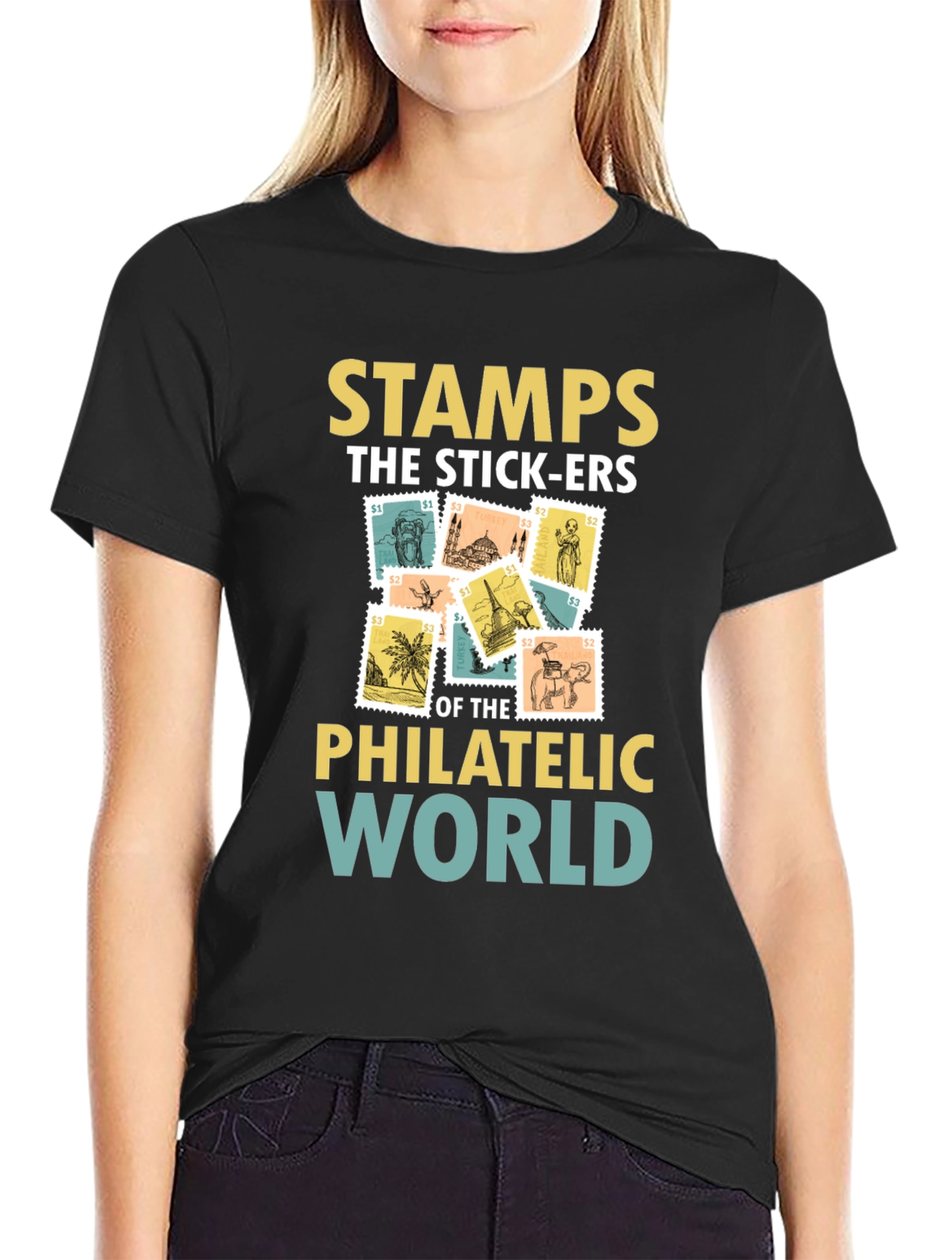 Philatelic World T-Shirt - Stamps the Stick-ers