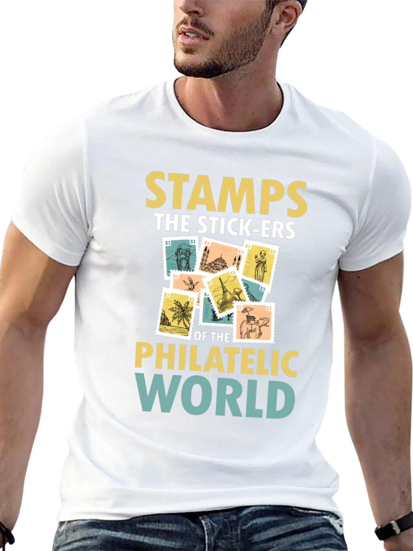 Philatelic World T-Shirt - Stamps the Stick-ers
