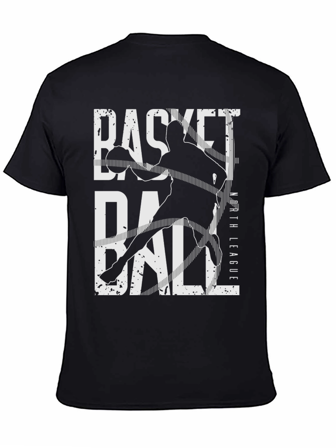 Basketball North League Black T-Shirt