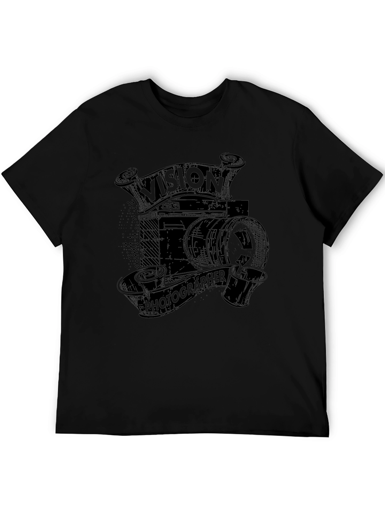 Vision Photographer Black Graphic T-Shirt