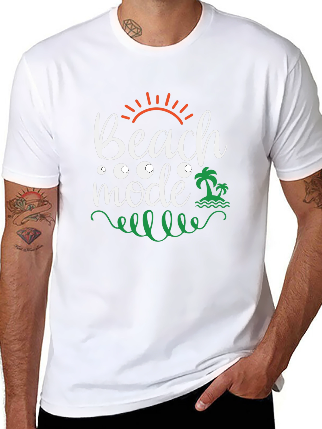Beach Mode Graphic Tee - Summer Vacation Shirt
