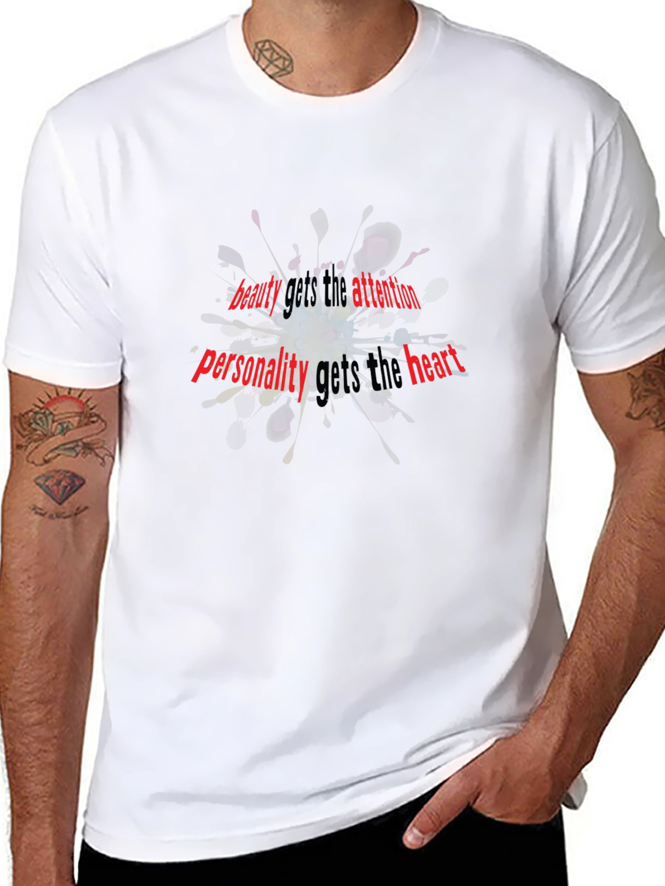 Beauty & Personality Graphic T-Shirt - Black