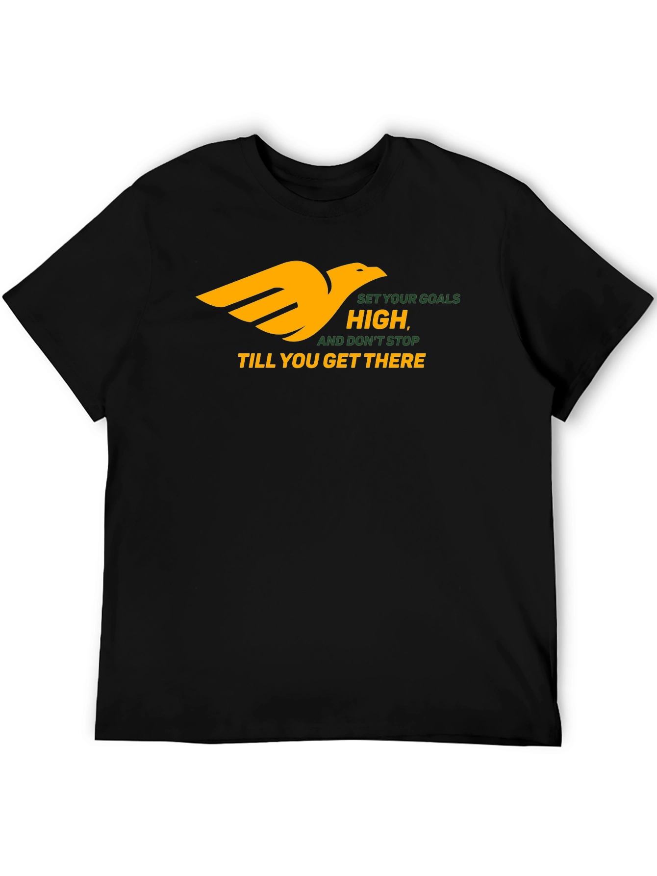 Motivational Black T-Shirt - Reach Your Goals!