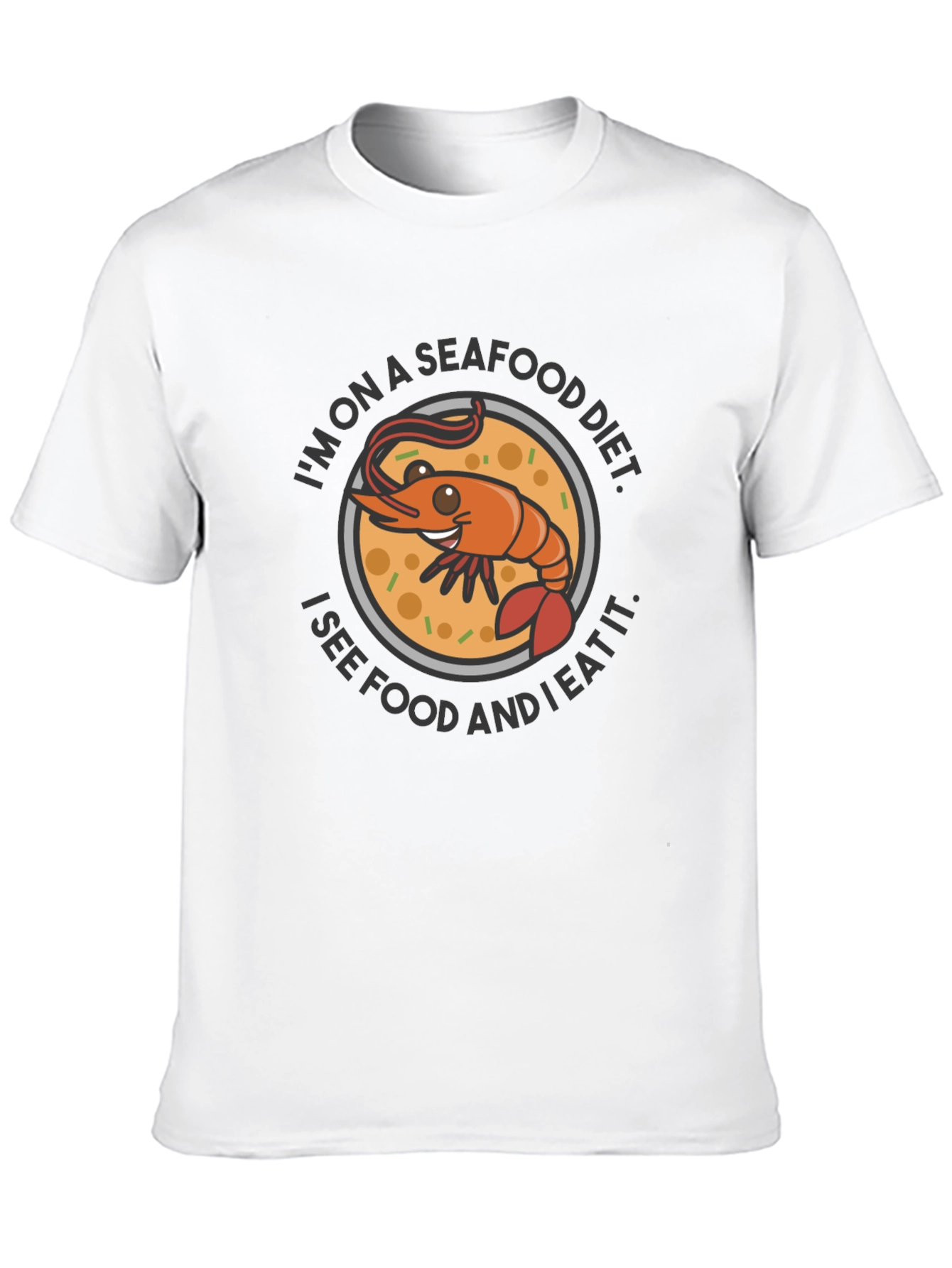 Seafood Diet T-Shirt - Funny Shrimp Graphic Tee