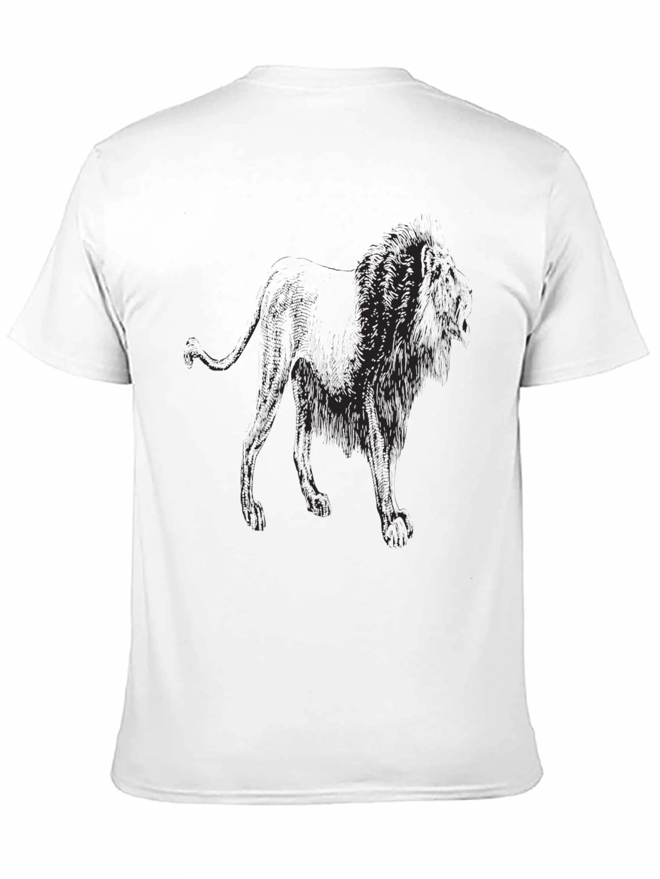 Lion Graphic Print Black T-Shirt