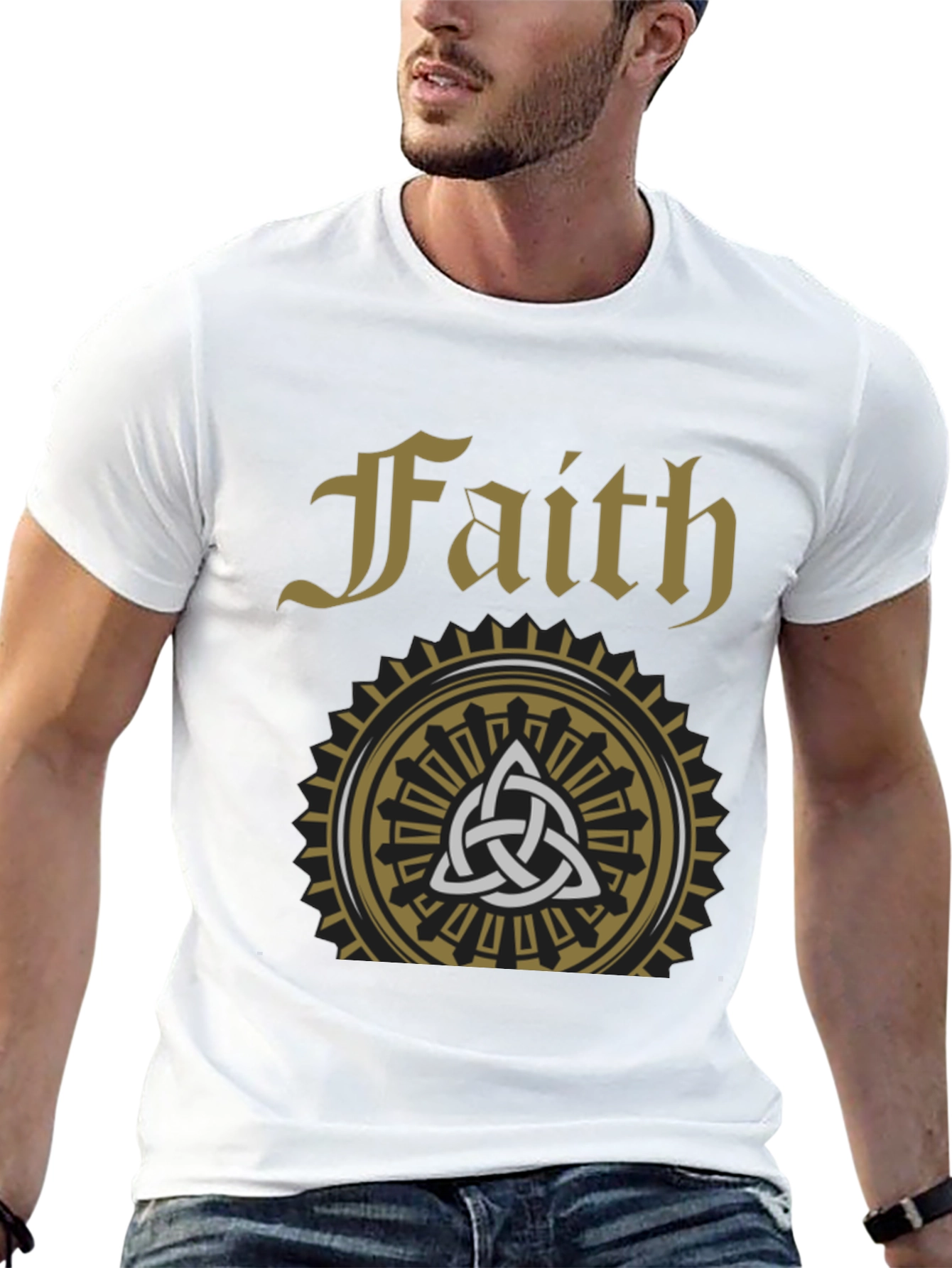 Faith Celtic Knot Graphic T-Shirt - Stylish Religious Tee