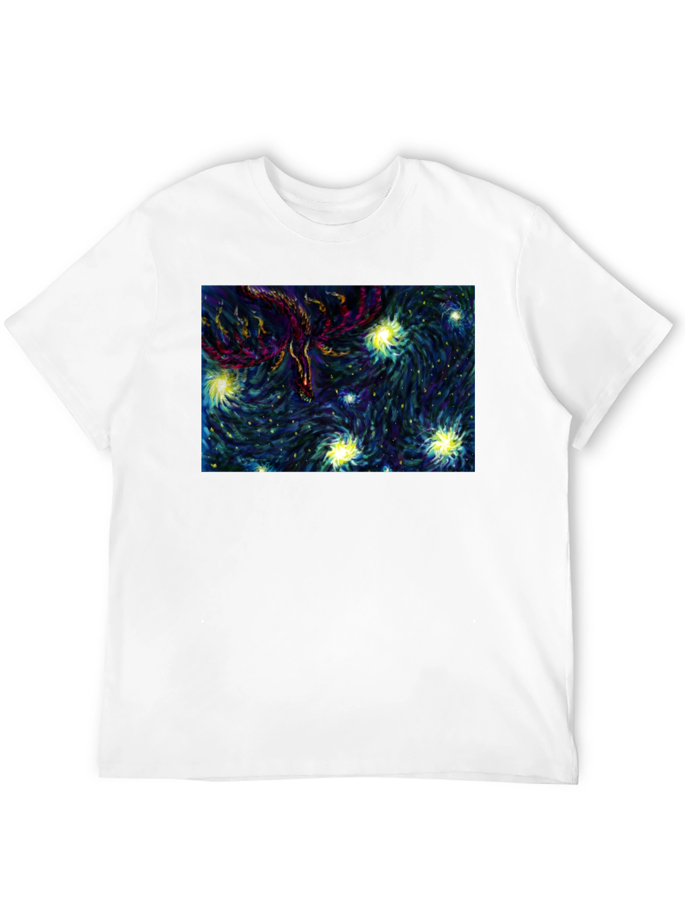 Starry Phoenix Black T-Shirt