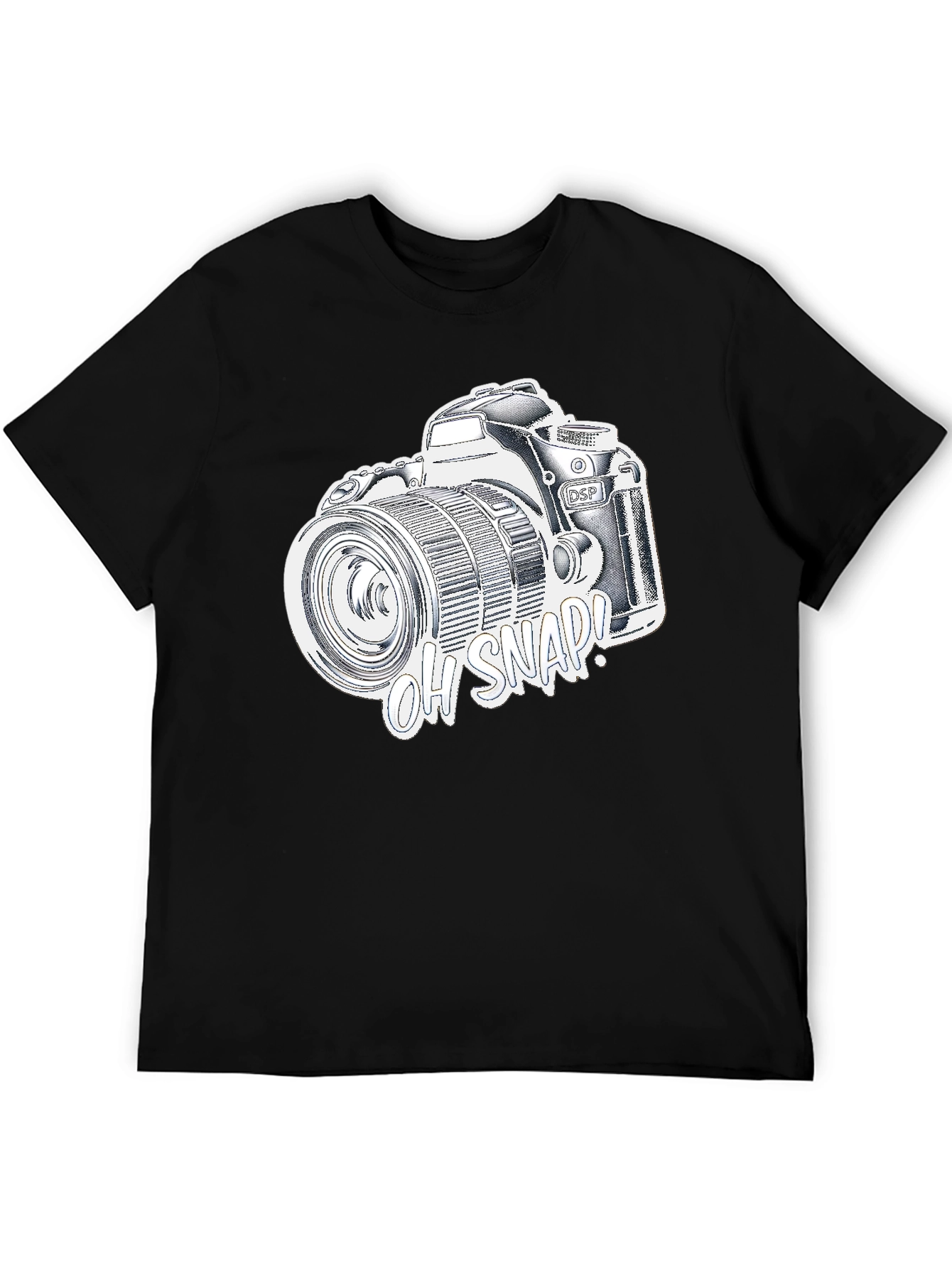 Oh Snap! Camera Graphic T-Shirt - Black
