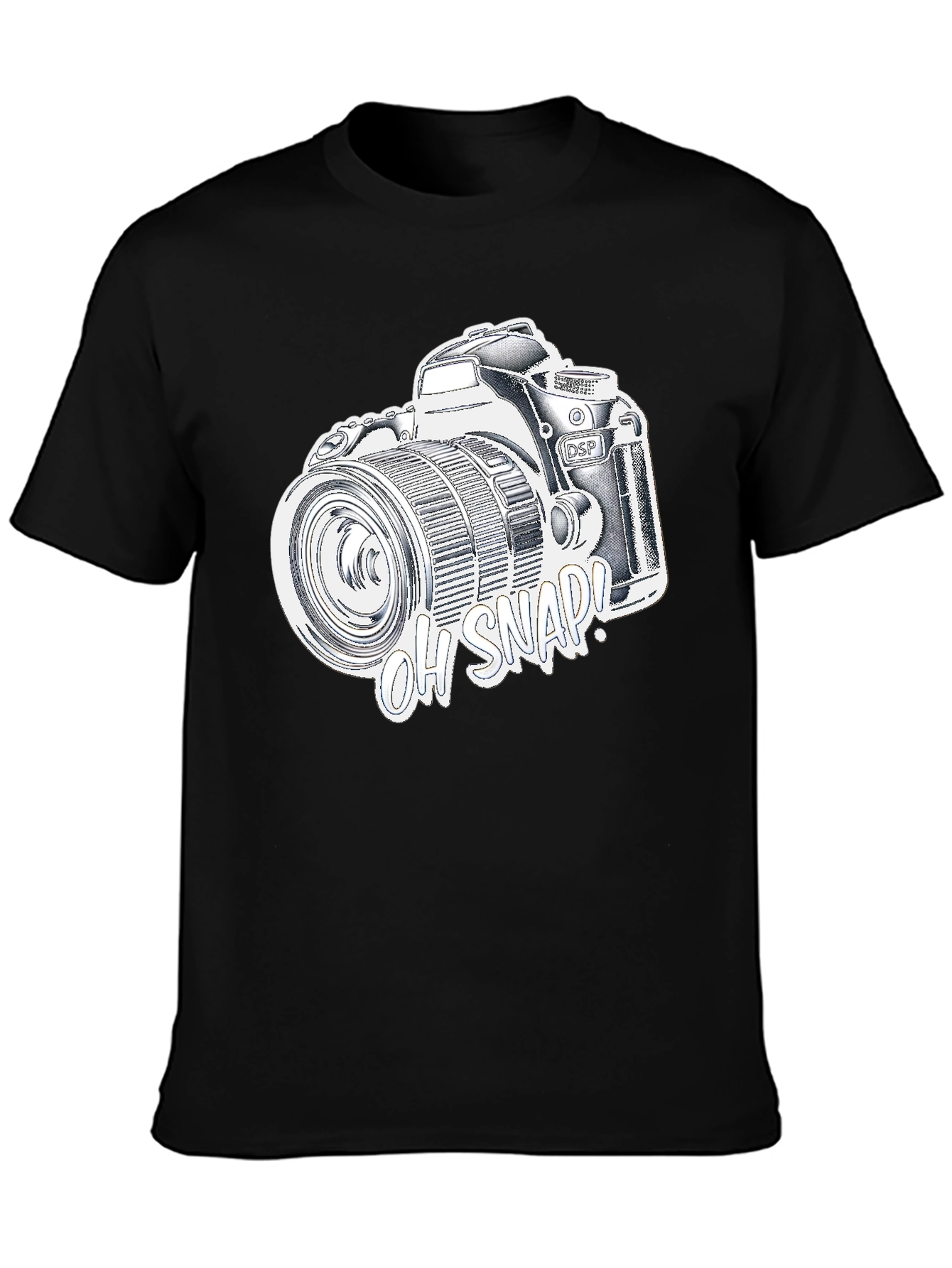 Oh Snap! Camera Graphic T-Shirt - Black