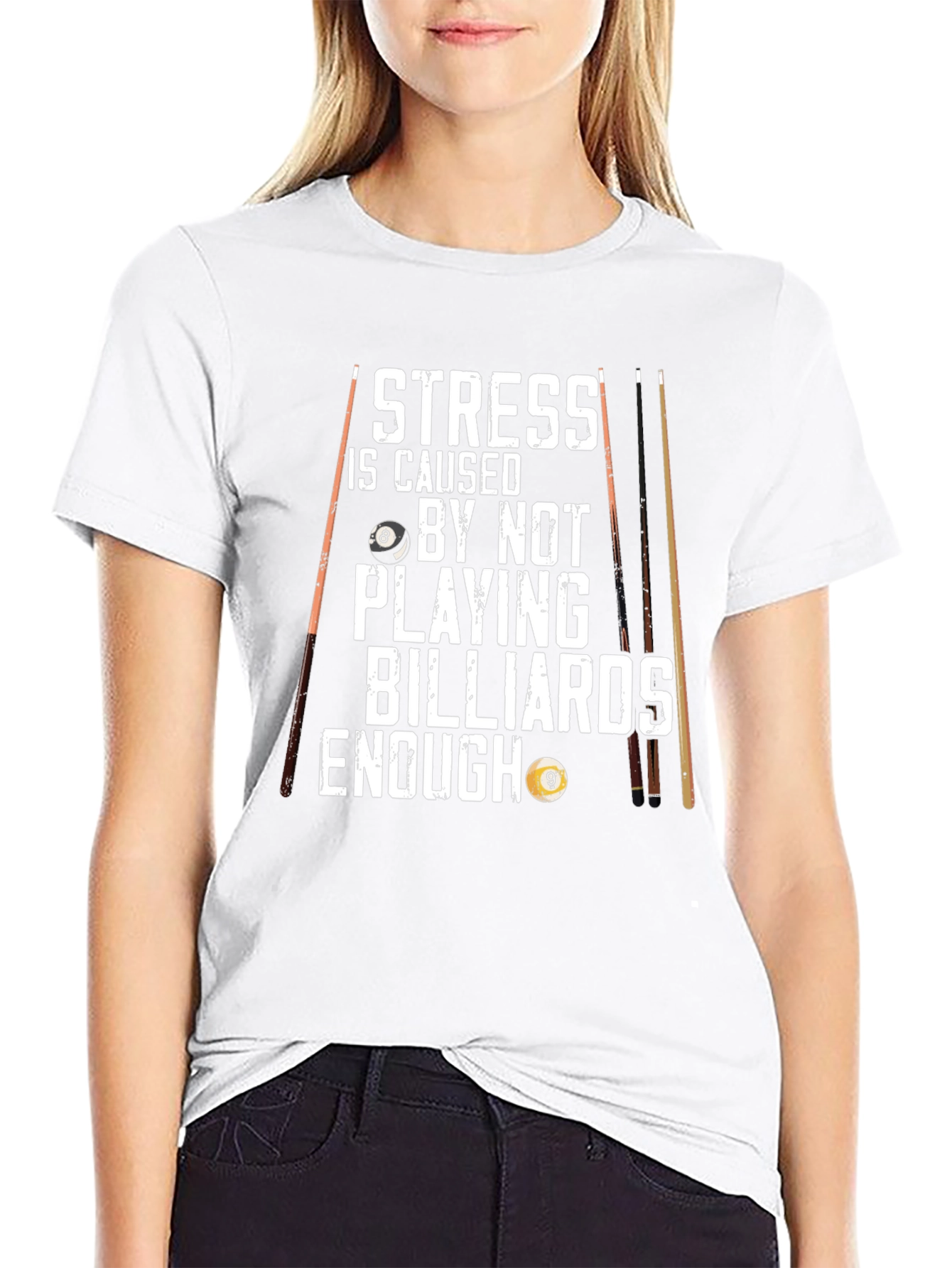 Billiards T-Shirt - Stress Relief Design