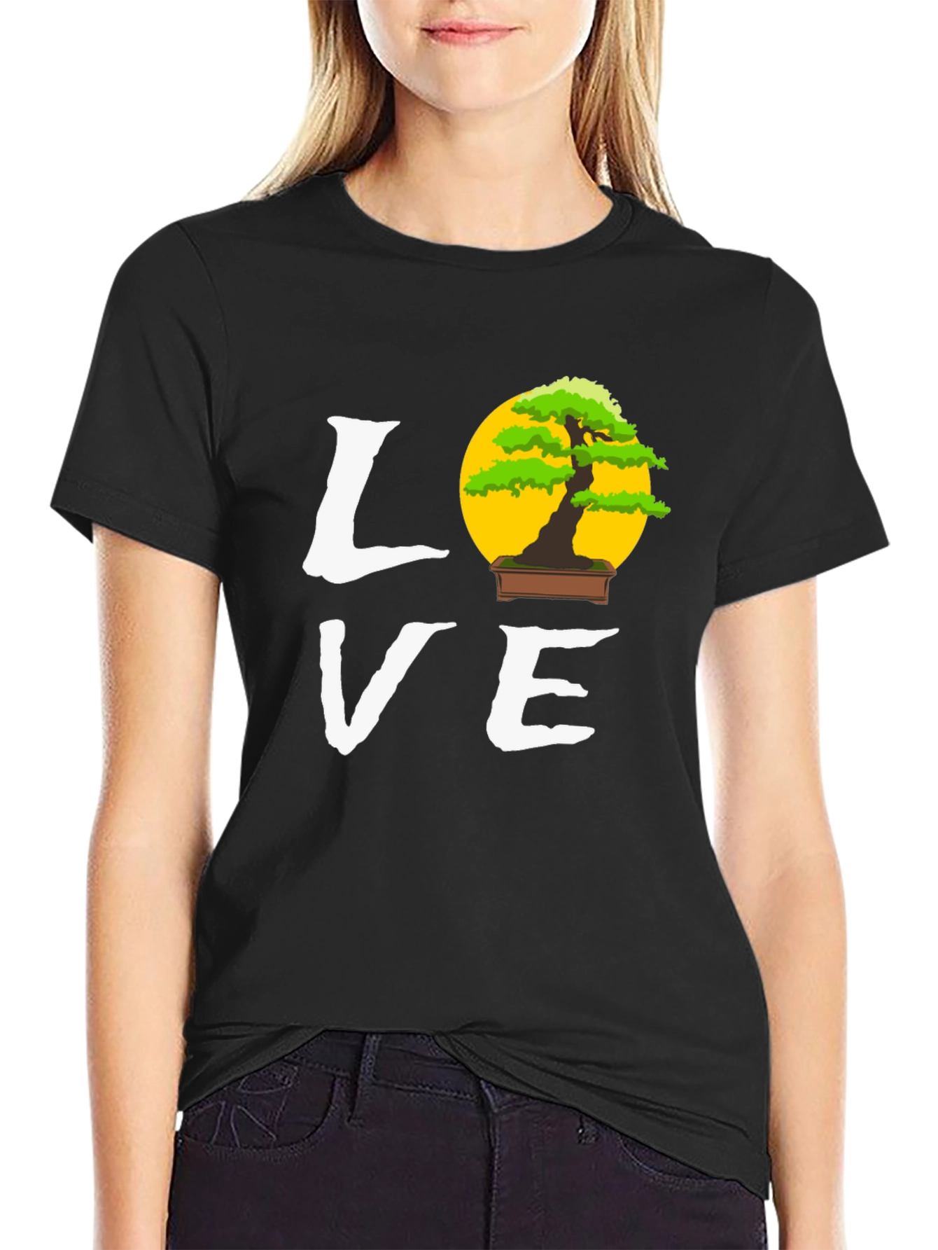 Bonsai Tree Love Graphic Tee - Unique Design T-Shirt