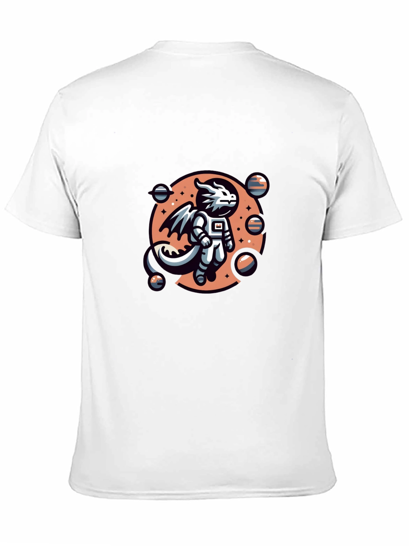 Astronaut Dragon Black T-Shirt