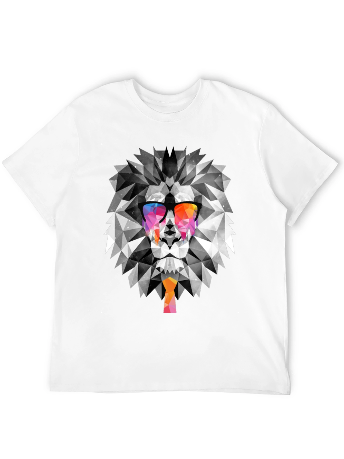 Geometric Lion Graphic Tee - Cool & Trendy