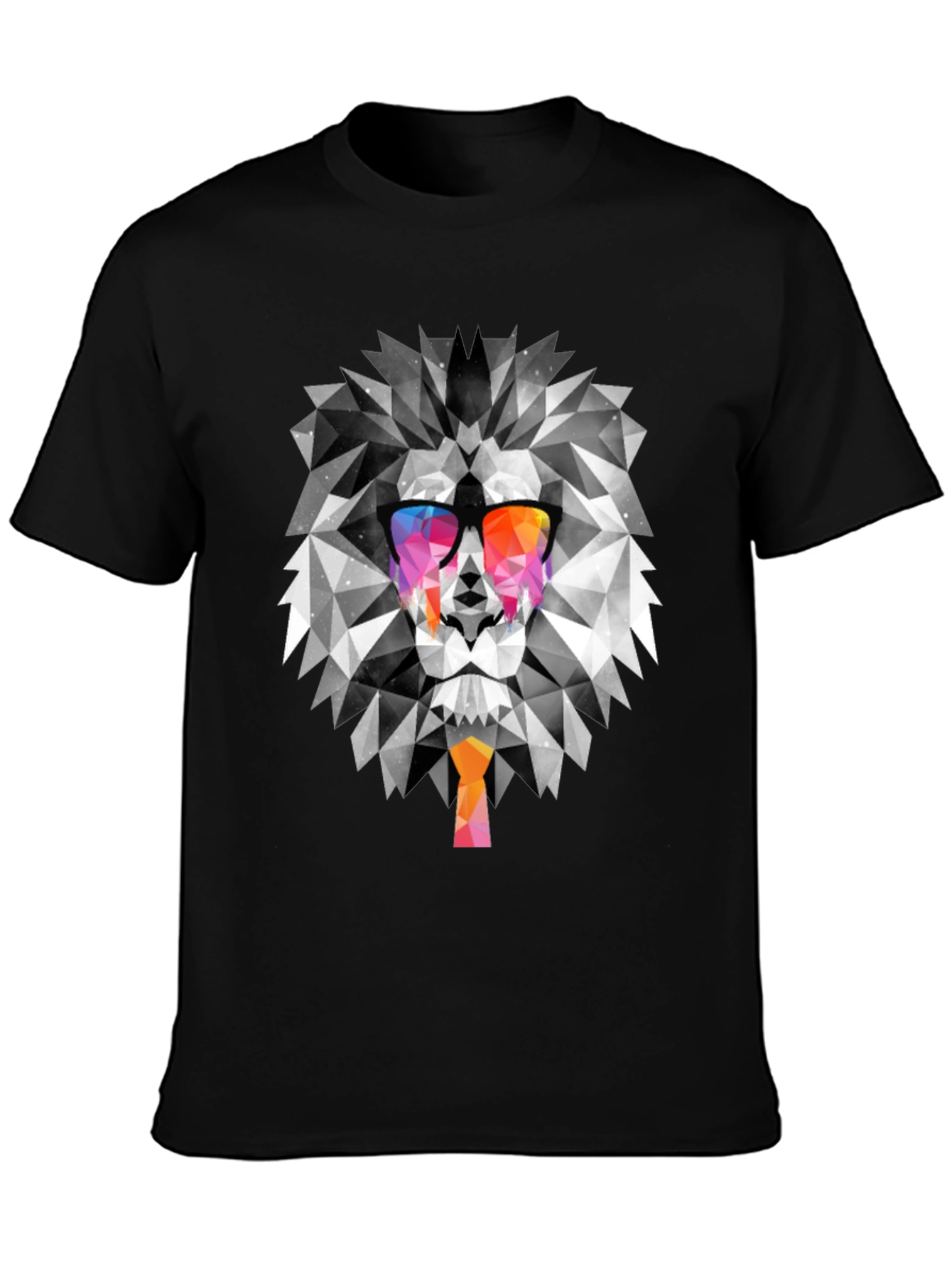 Geometric Lion Graphic Tee - Cool & Trendy