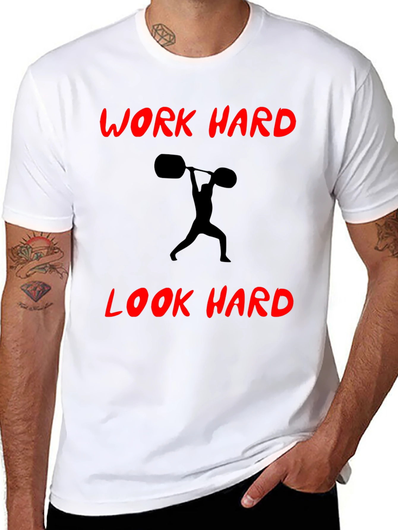 Work Hard Look Hard Black T-Shirt