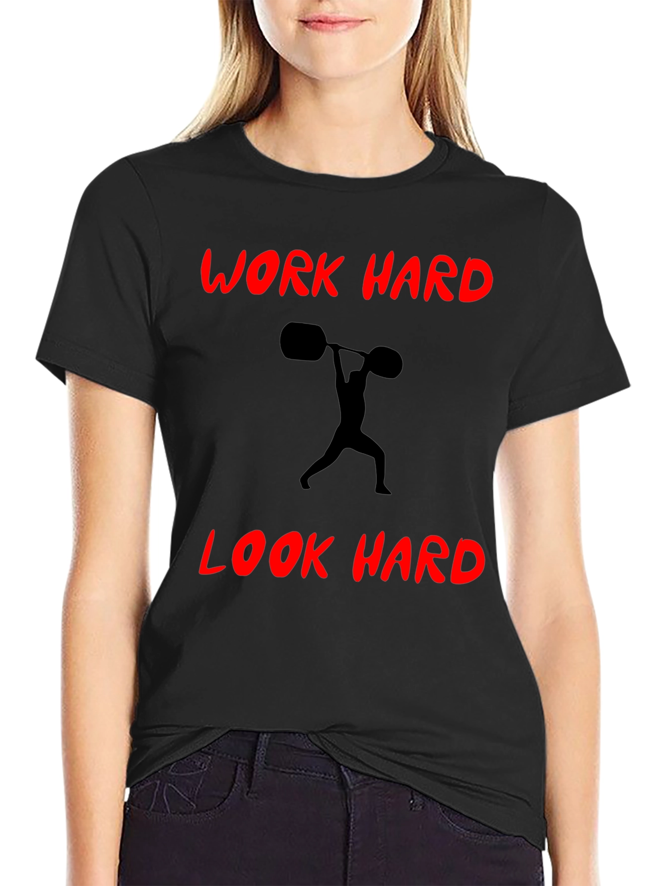 Work Hard Look Hard Black T-Shirt