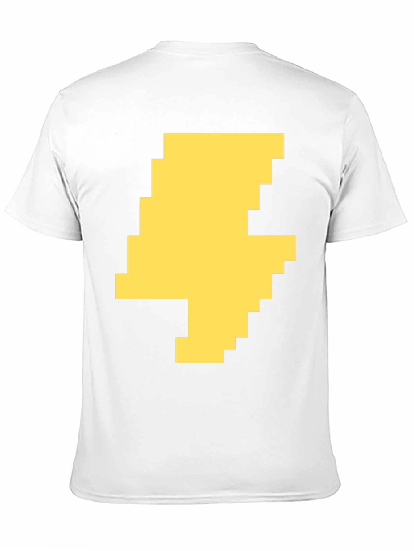 Pixelated Lightning Bolt Graphic Tee - Black